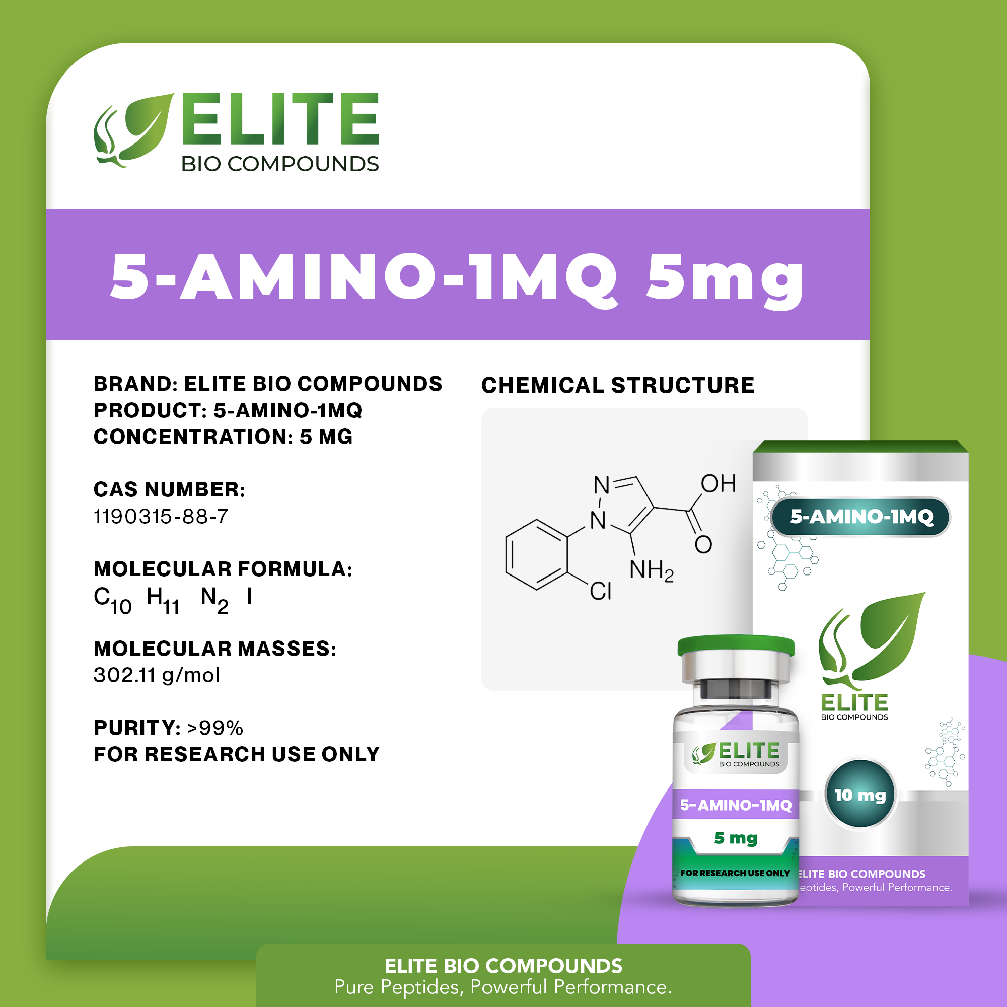 5-Amino-1MQ 5mg – Metabolic Wellness, Energy & Lifestyle Support | COA Verified
