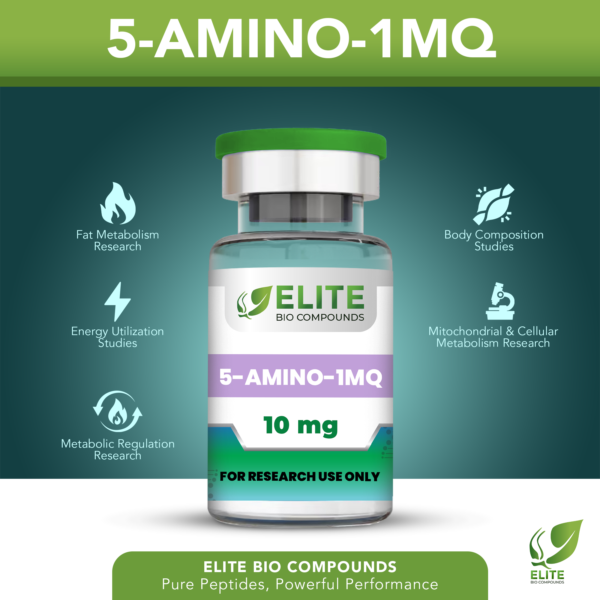 5-Amino-1MQ (10 mg) | Metabolic & Weight Management Support | COA Veri ELITE BIO COMPOUNDS 5-Amino-1MQ (10 mg) | Metabolic & Weight Management Support | COA Veri ELITE BIO COMPOUNDS