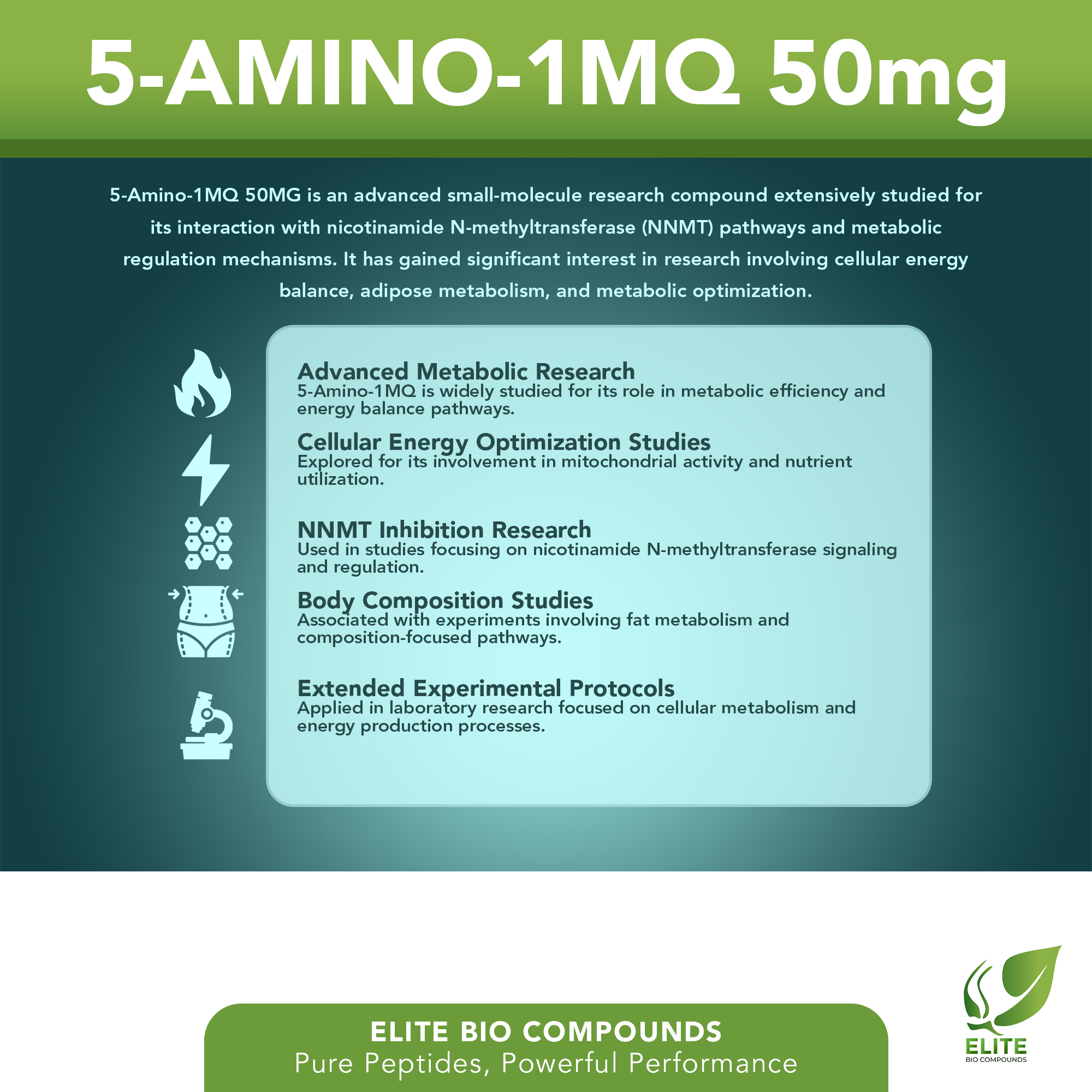 5-Amino-1MQ 50mg – Advanced Body Composition & Wellness Support | COA Verified