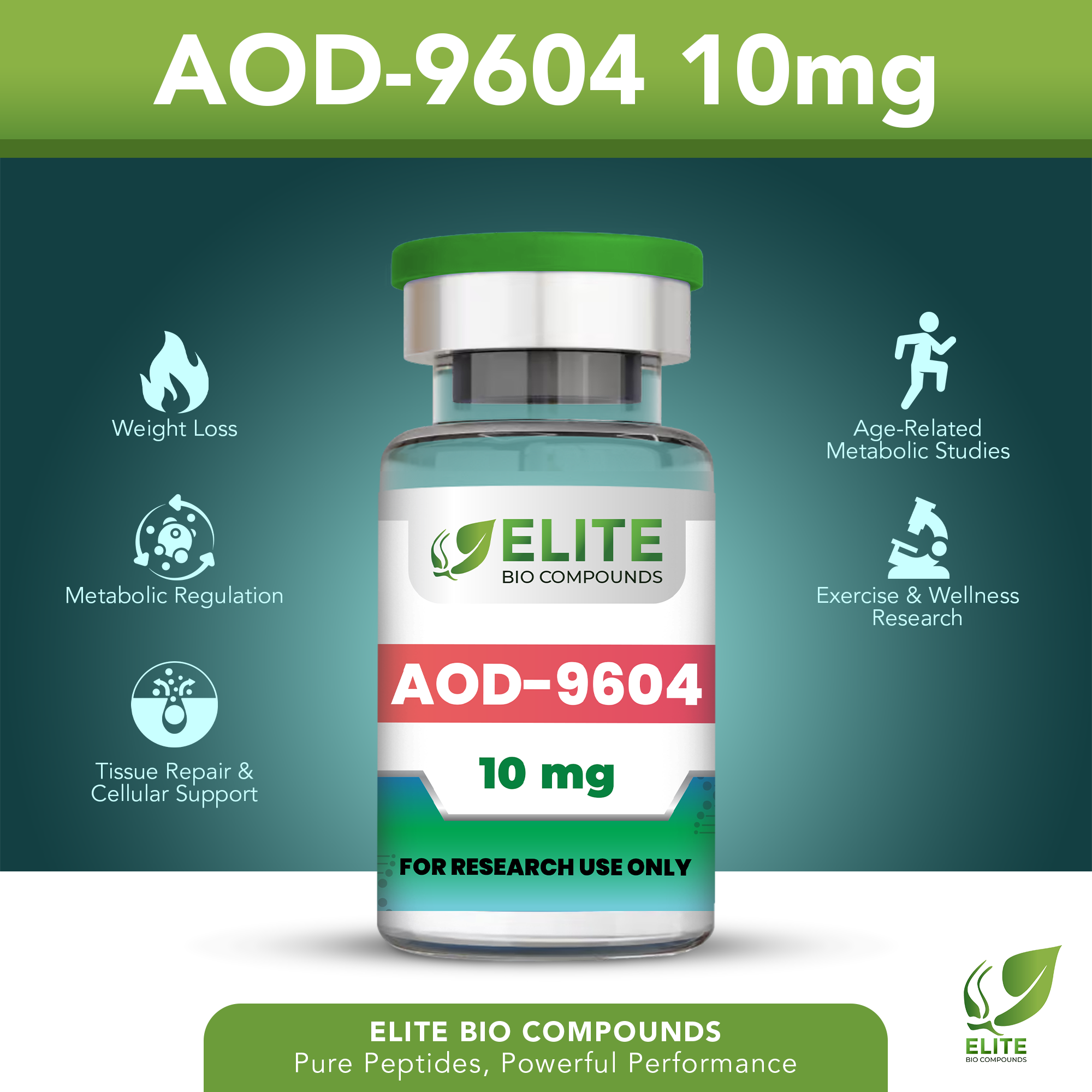 AOD-9604 10mg – Advanced Fat Metabolism & Wellness Support | COA Verified