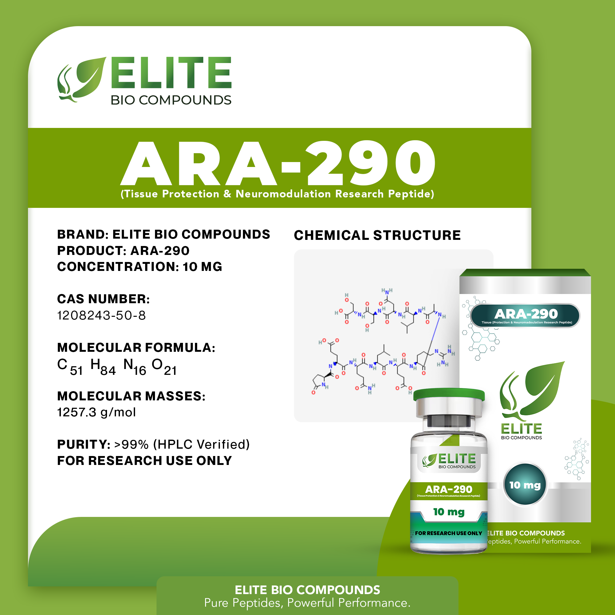 ARA-290 (10 mg) | Cellular Repair & Neurological Support | COA Verified