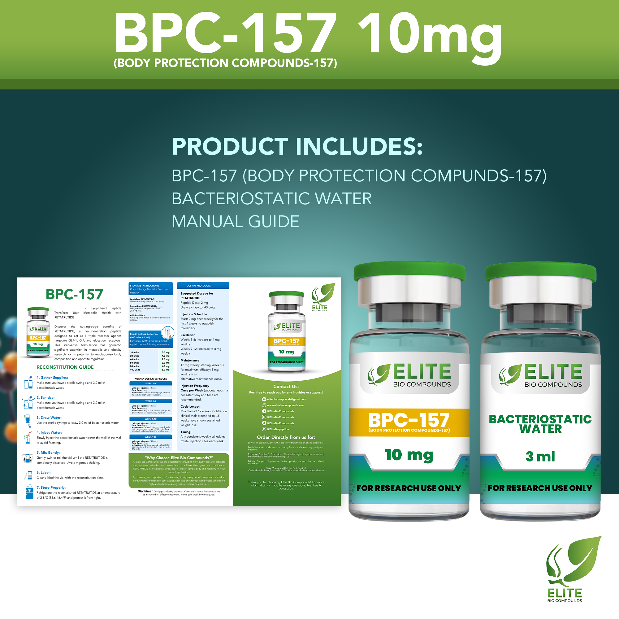 BPC-157 10MG (Body Protection Compound-157) | Peptide for Tissue Repair & Recovery | COA Verified