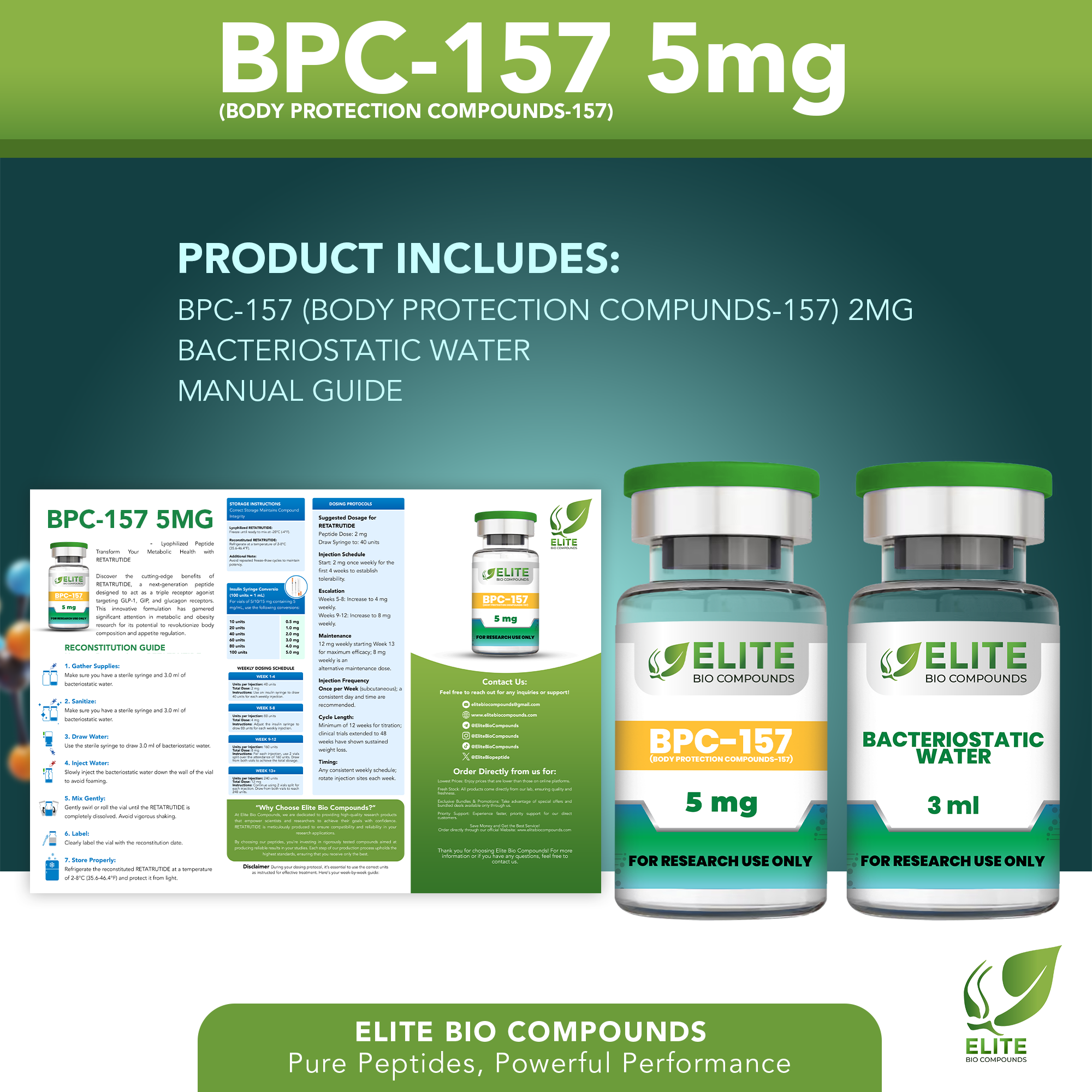 BPC-157 5mg – Tissue Recovery, Joint Support & Wellness Formula