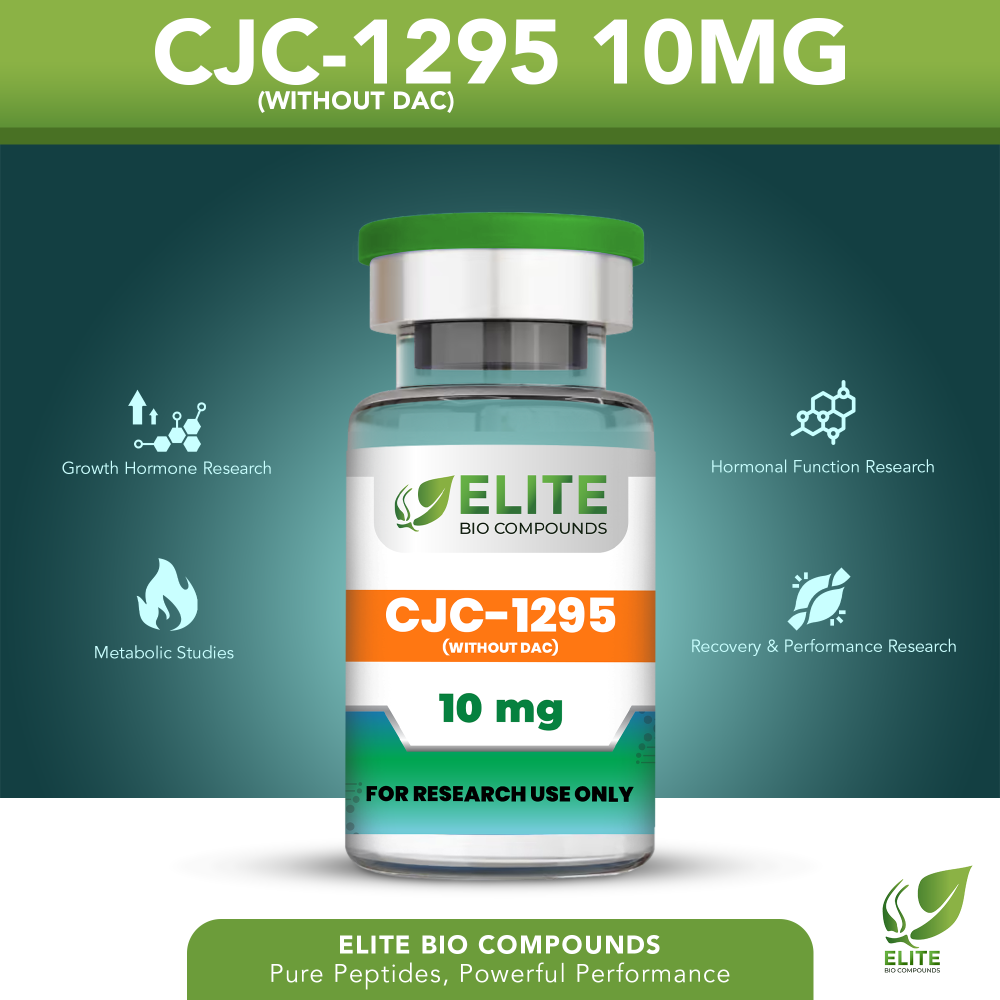CJC-1295 Without DAC 10mg – Supports Muscle Growth, Endurance & Active Lifestyle | COA Verified