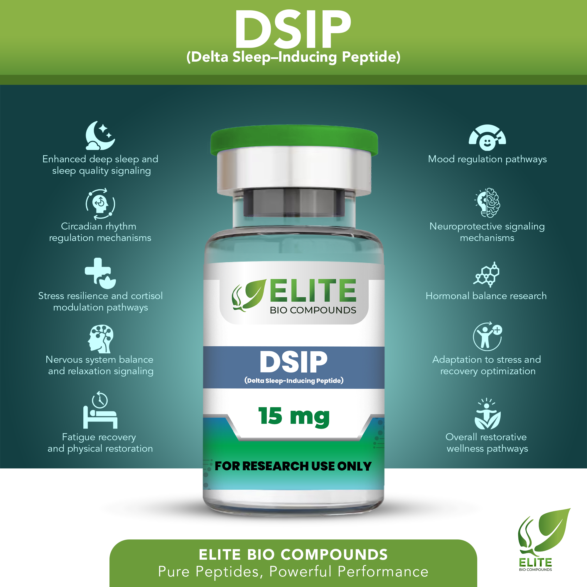 DSIP (15 mg) | Sleep & Recovery Support Peptide | COA Verified