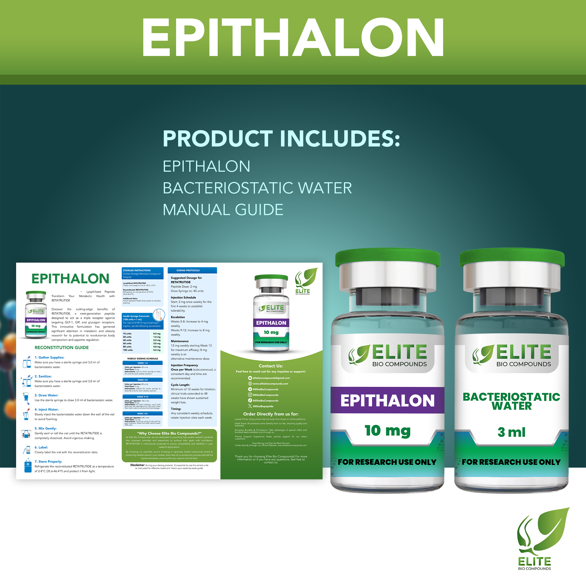 Epithalon (10 mg) | Telomere Support, Cellular Health & Healthy Aging | COA Verified