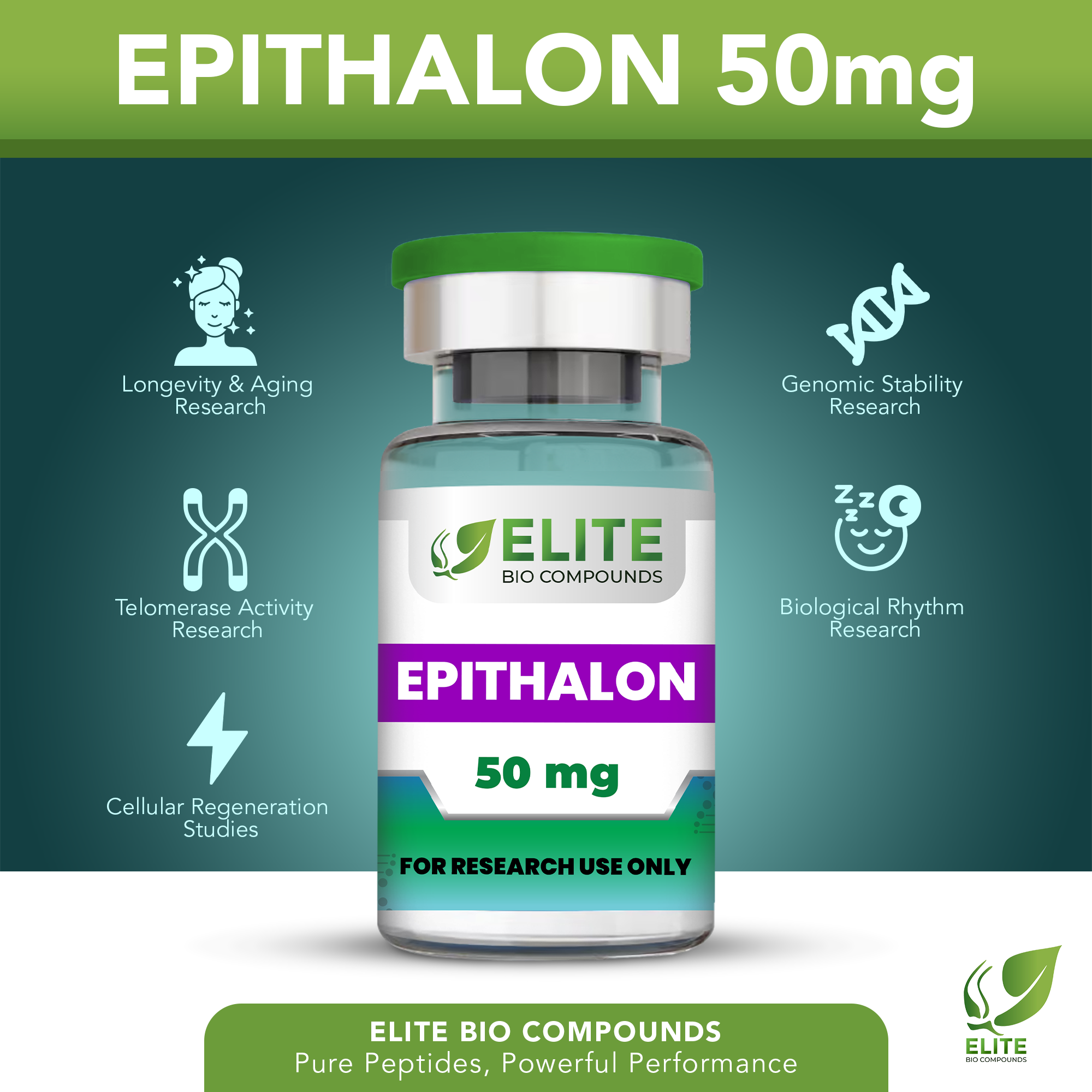 Epithalon 50mg – Advanced Longevity & Wellness Support Formula | COA Verified