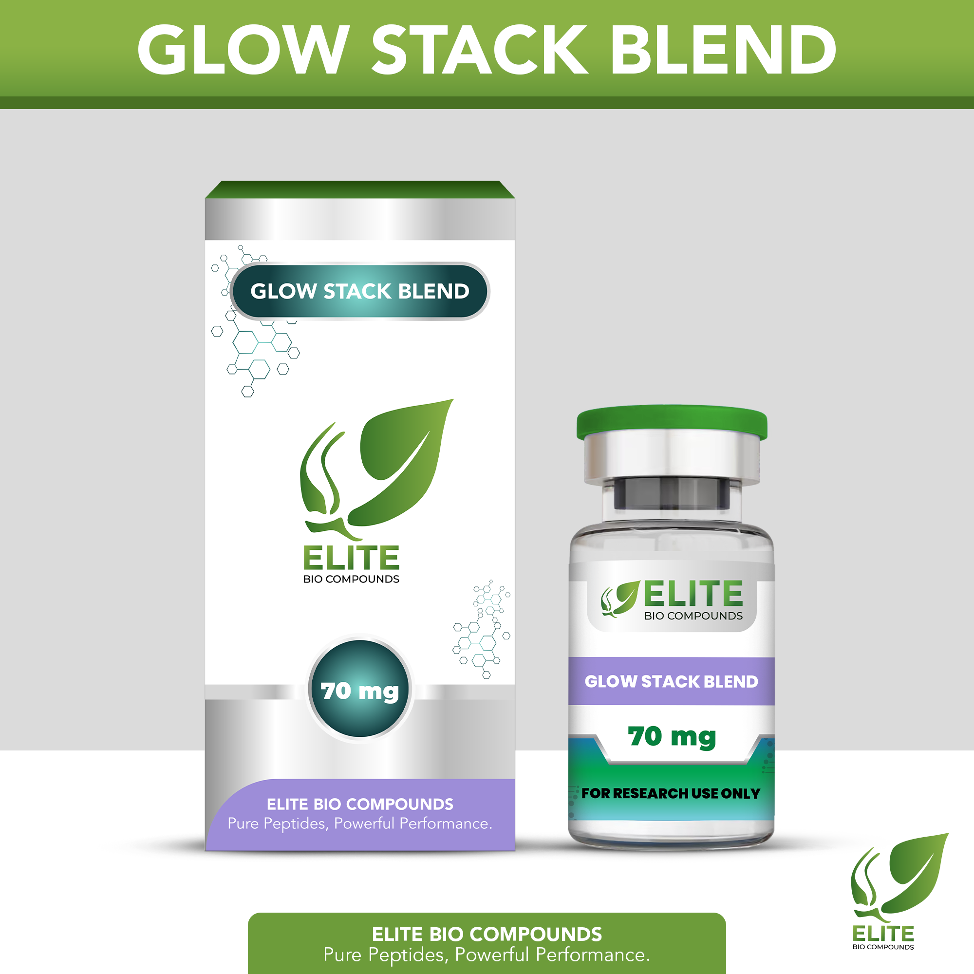 GLOW (70 mg) | Advanced Peptide Blend: GHK-Cu, BPC-157 & TB-500 | COA Verified