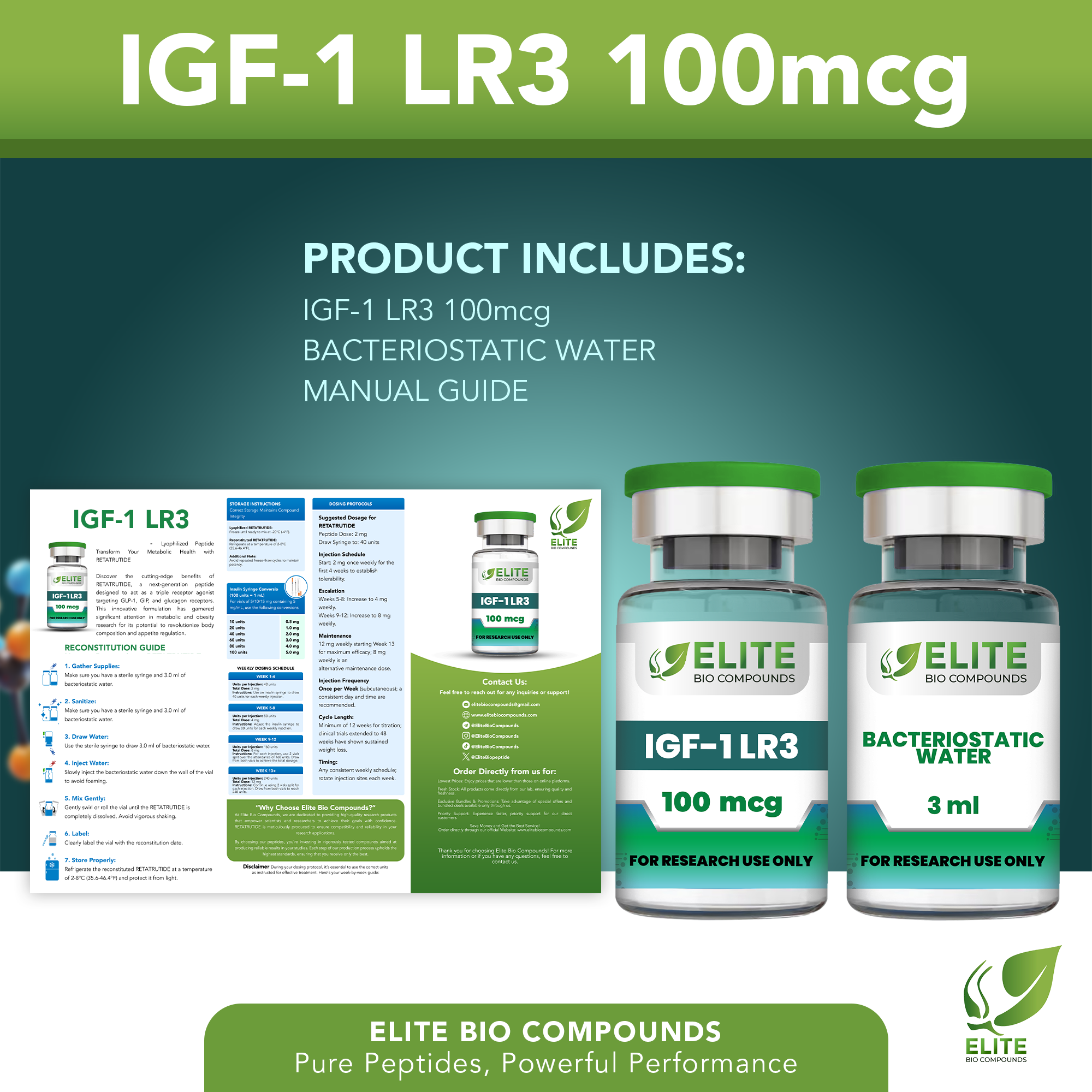 IGF-1 LR3 100mcg – Muscle Development, Recovery & Wellness Support | COA Verified