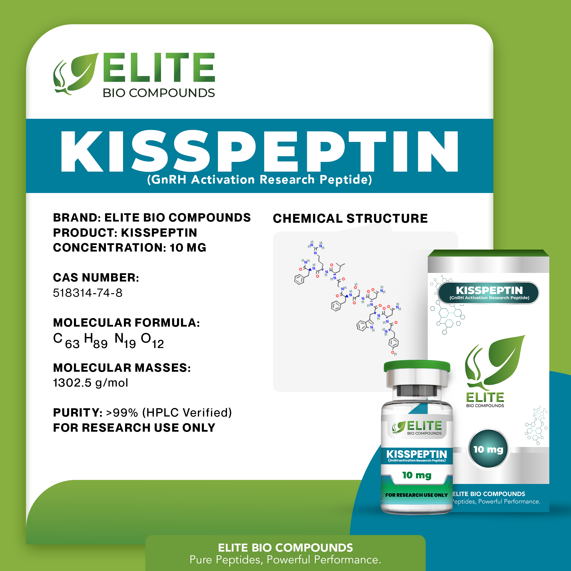 Kisspeptin-10 (10 mg) | Hormonal Regulation Support | COA Verified