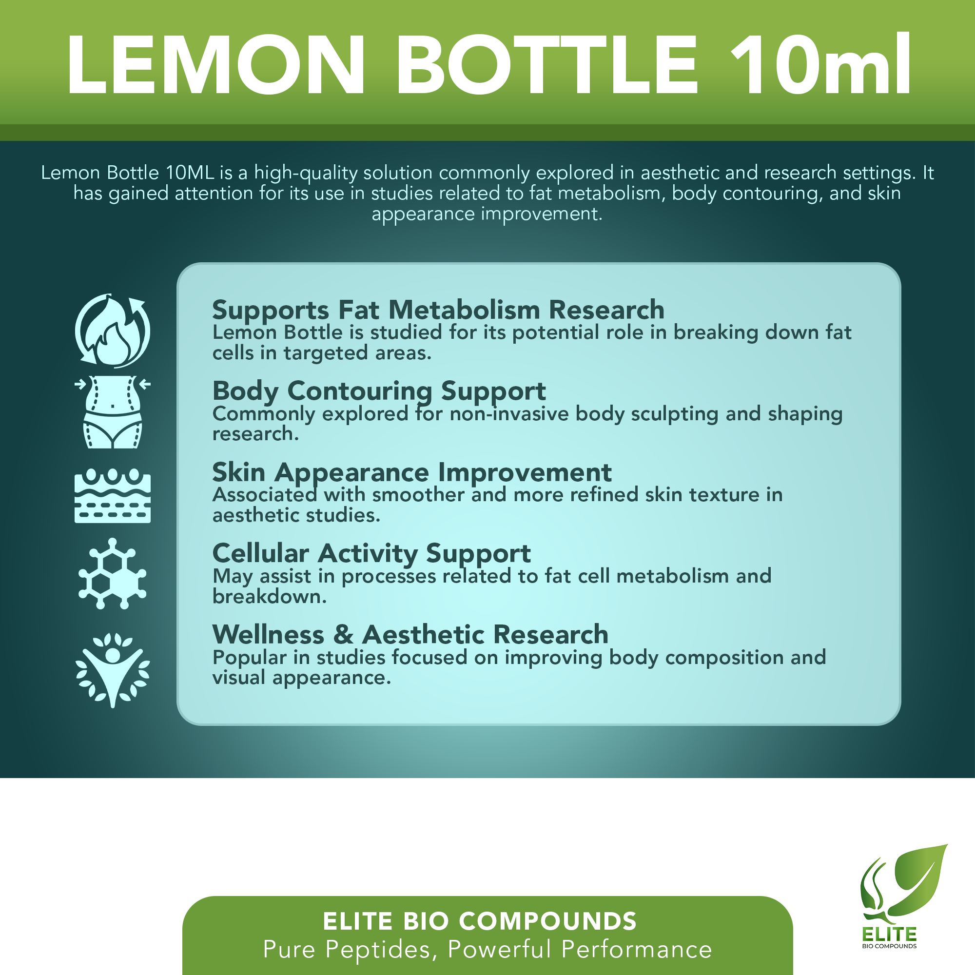 Lemon Bottle 10ml – Body Contouring, Energy Balance & Wellness Formula