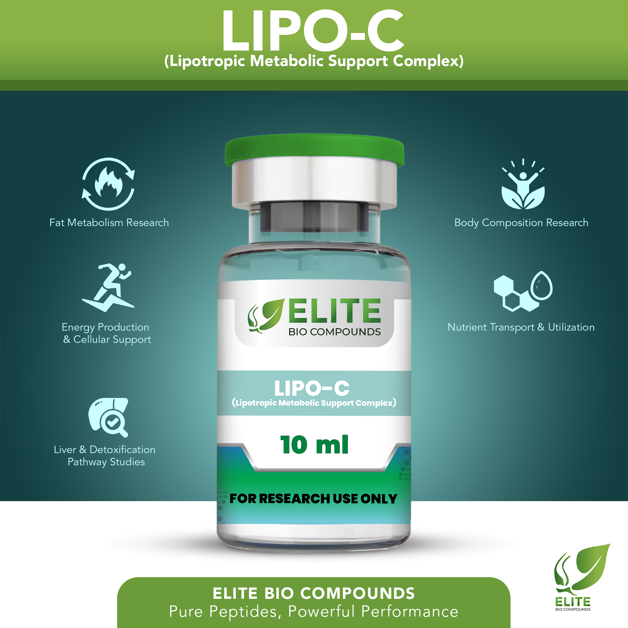 LIPO-C (10 mL) | Lipotropic Metabolic Support Formula | COA Verified