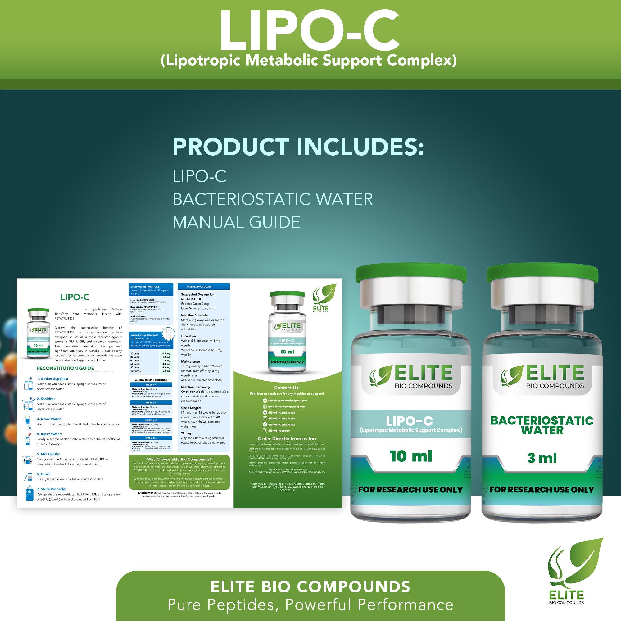 LIPO-C (10 mL) | Lipotropic Metabolic Support Formula | COA Verified