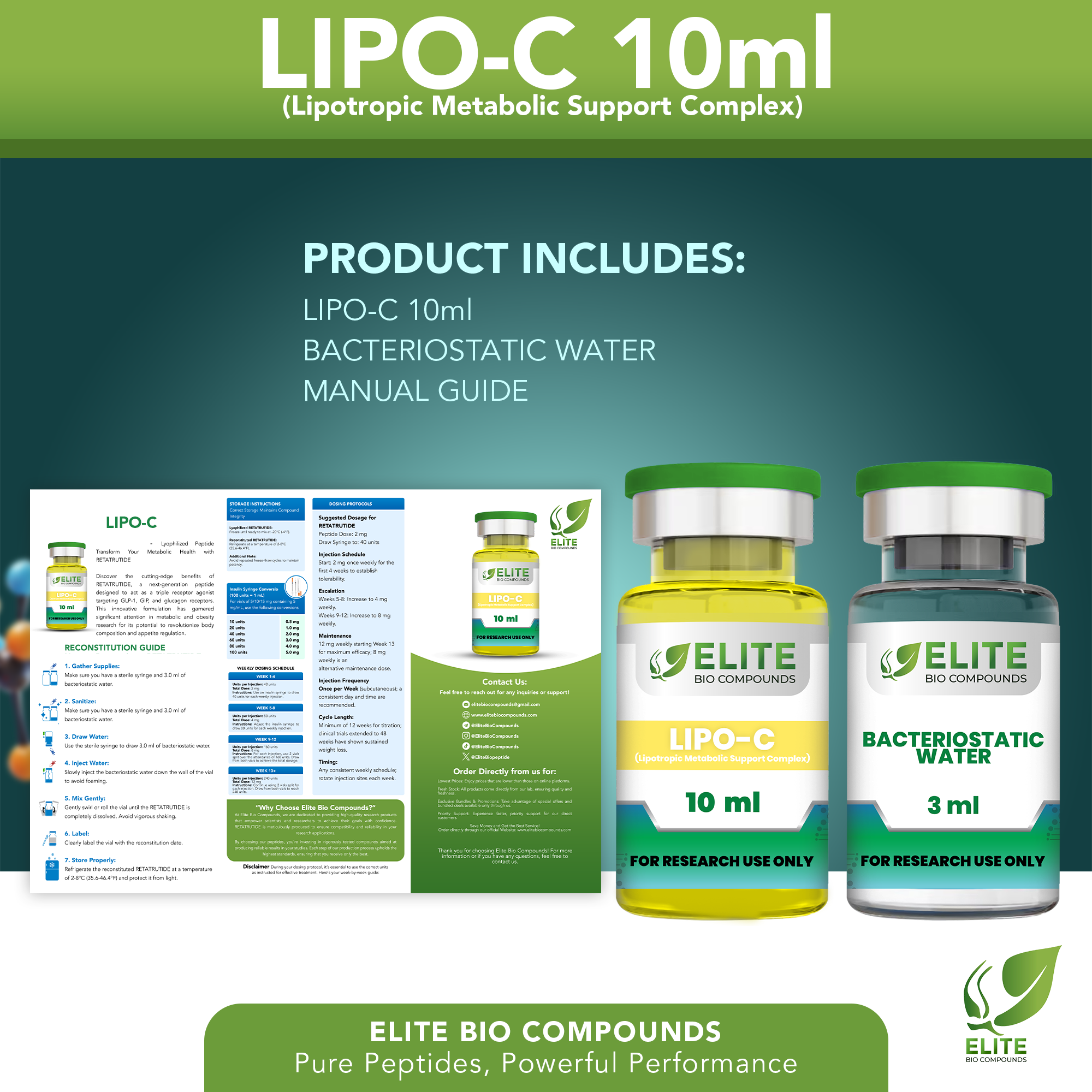LIPO-C (10 mL) | Lipotropic Metabolic Support Formula | COA Verified