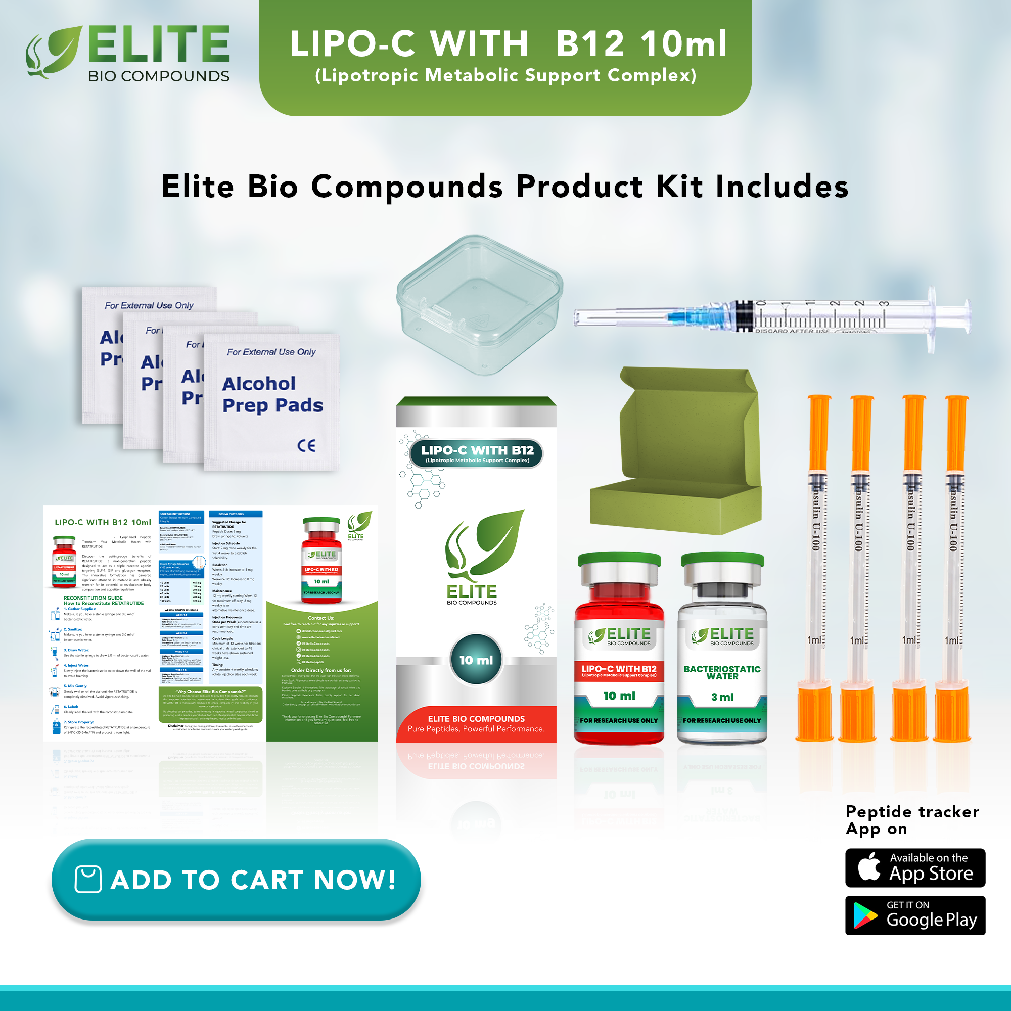LIPO-C with B12 (10 mL) | Lipotropic Energy & Metabolic Support | COA Verified