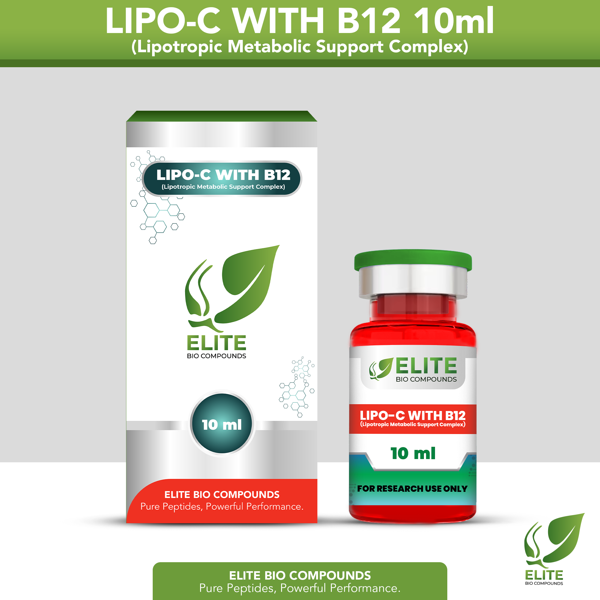 LIPO-C with B12 (10 mL) | Lipotropic Energy & Metabolic Support | COA Verified