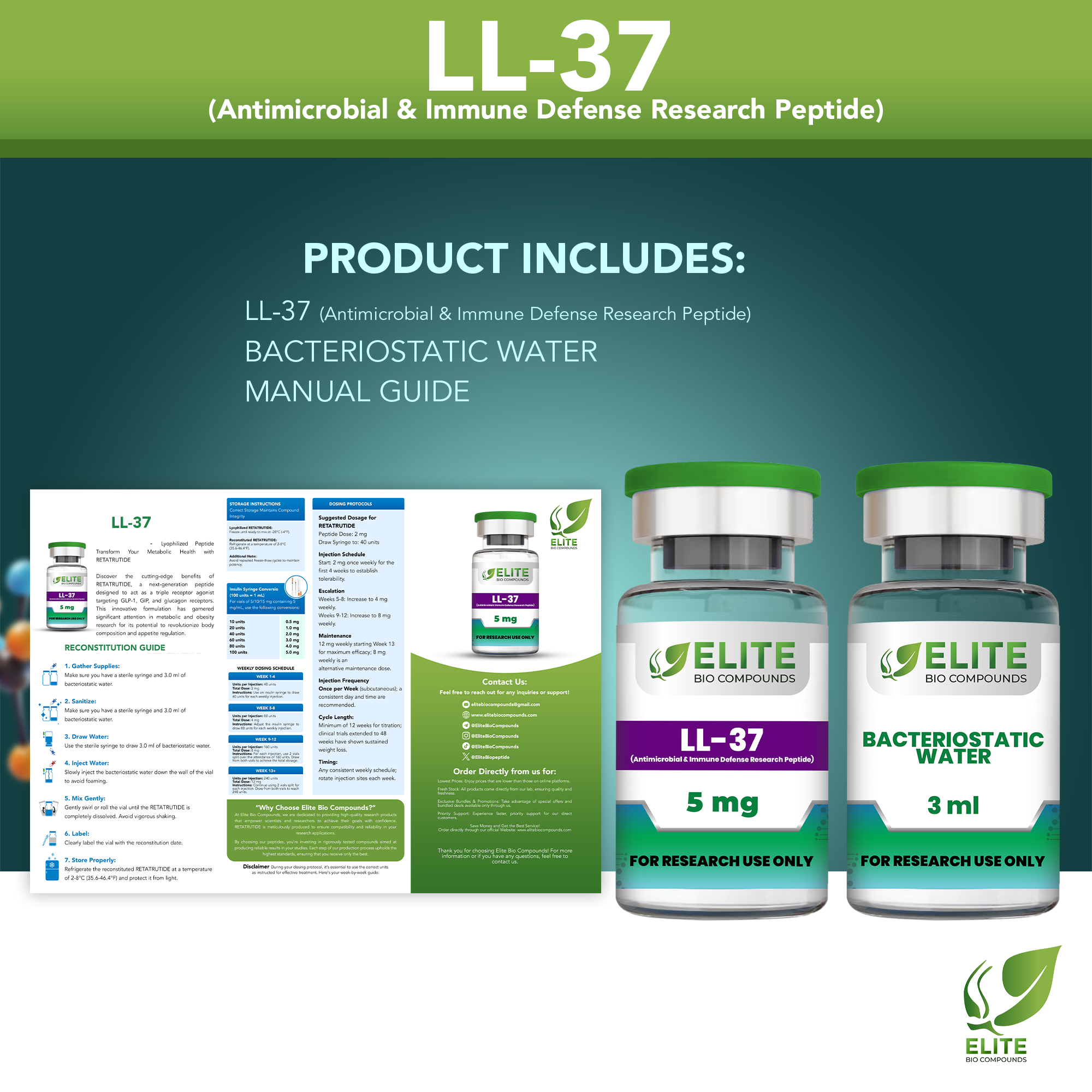 LL-37 (5 mg) | Immune & Skin Defense Peptide | COA Verified