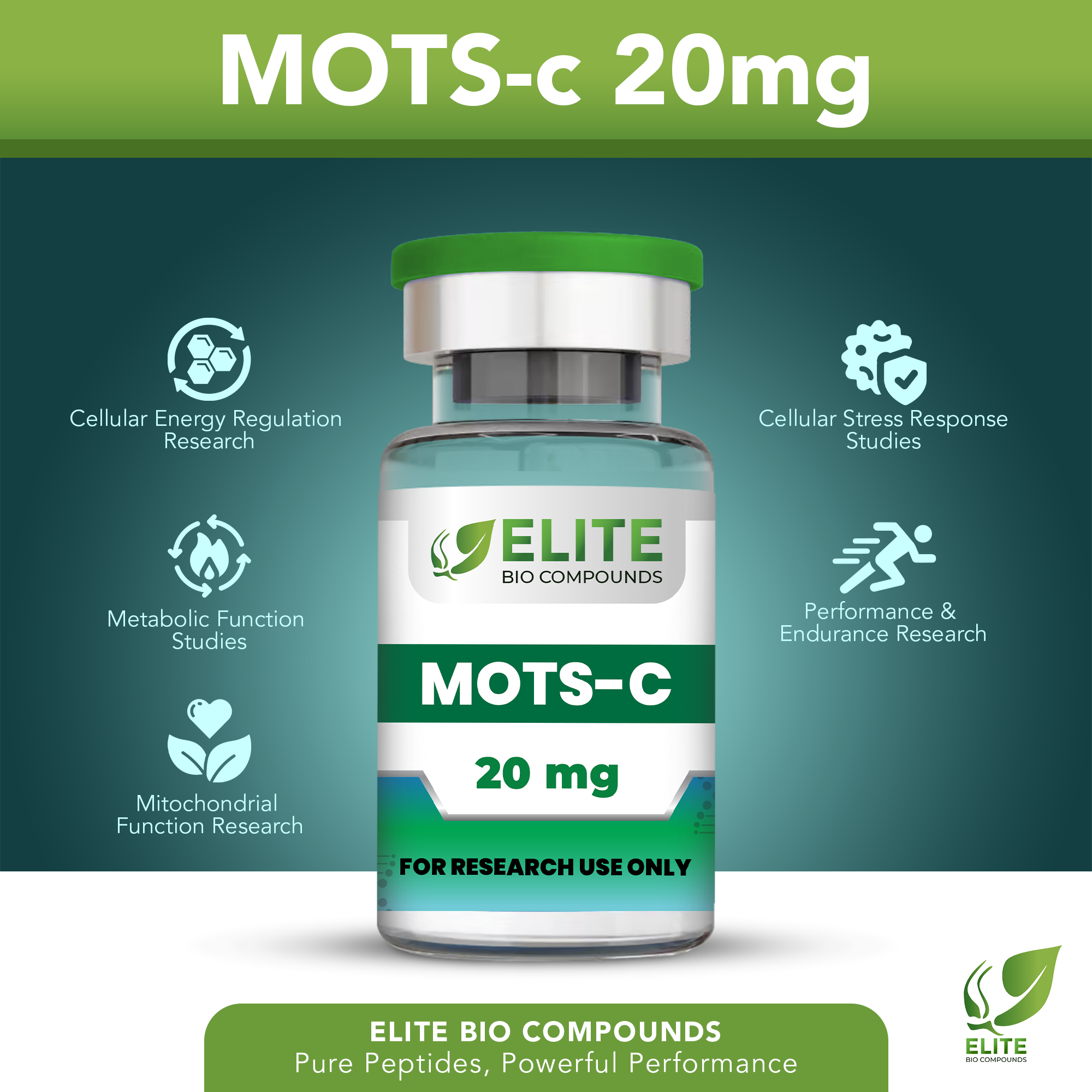 MOTS-c 20mg – Energy Optimization, Vitality & Wellness Formula | COA Verified