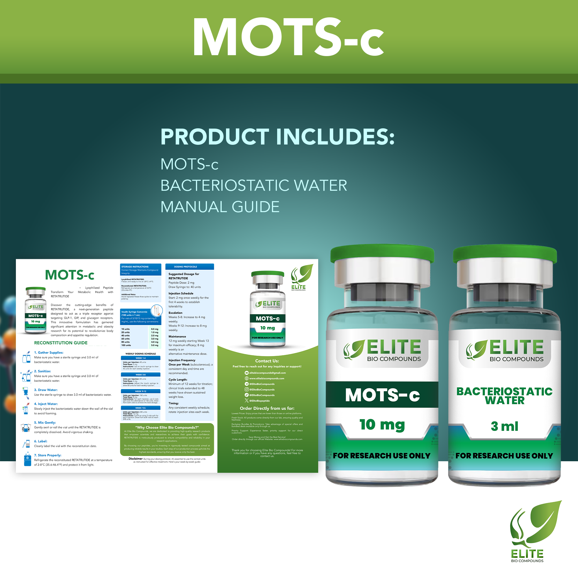 MOTS-c (10 mg) | Metabolism, Energy & Longevity | COA Verified