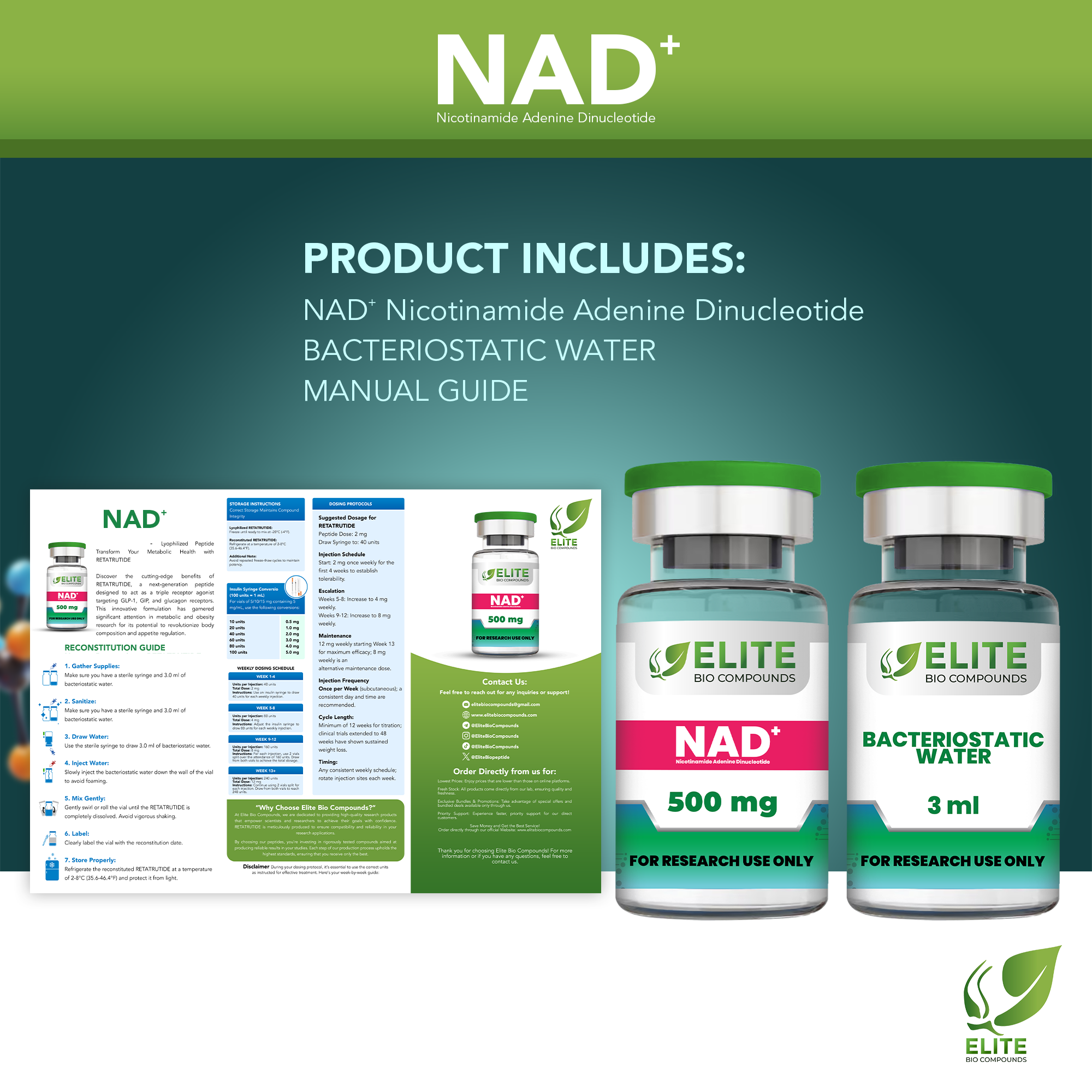 NAD+ (500 mg) | Boost Cellular Energy, Anti-Aging & DNA Repair Support | COA Verified