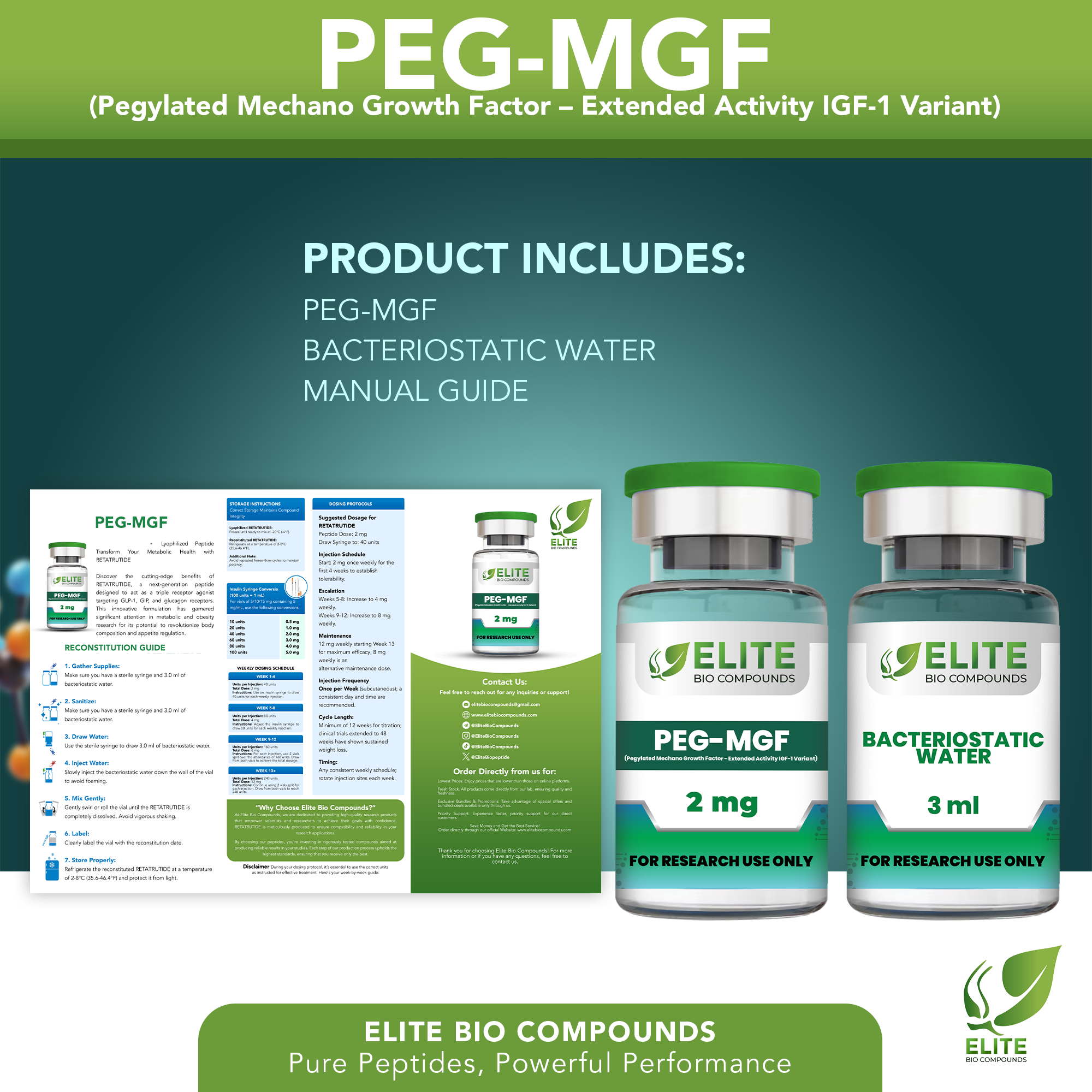 PEG-MGF (2 mg) | Extended Activity Muscle Support Peptide | COA Verified