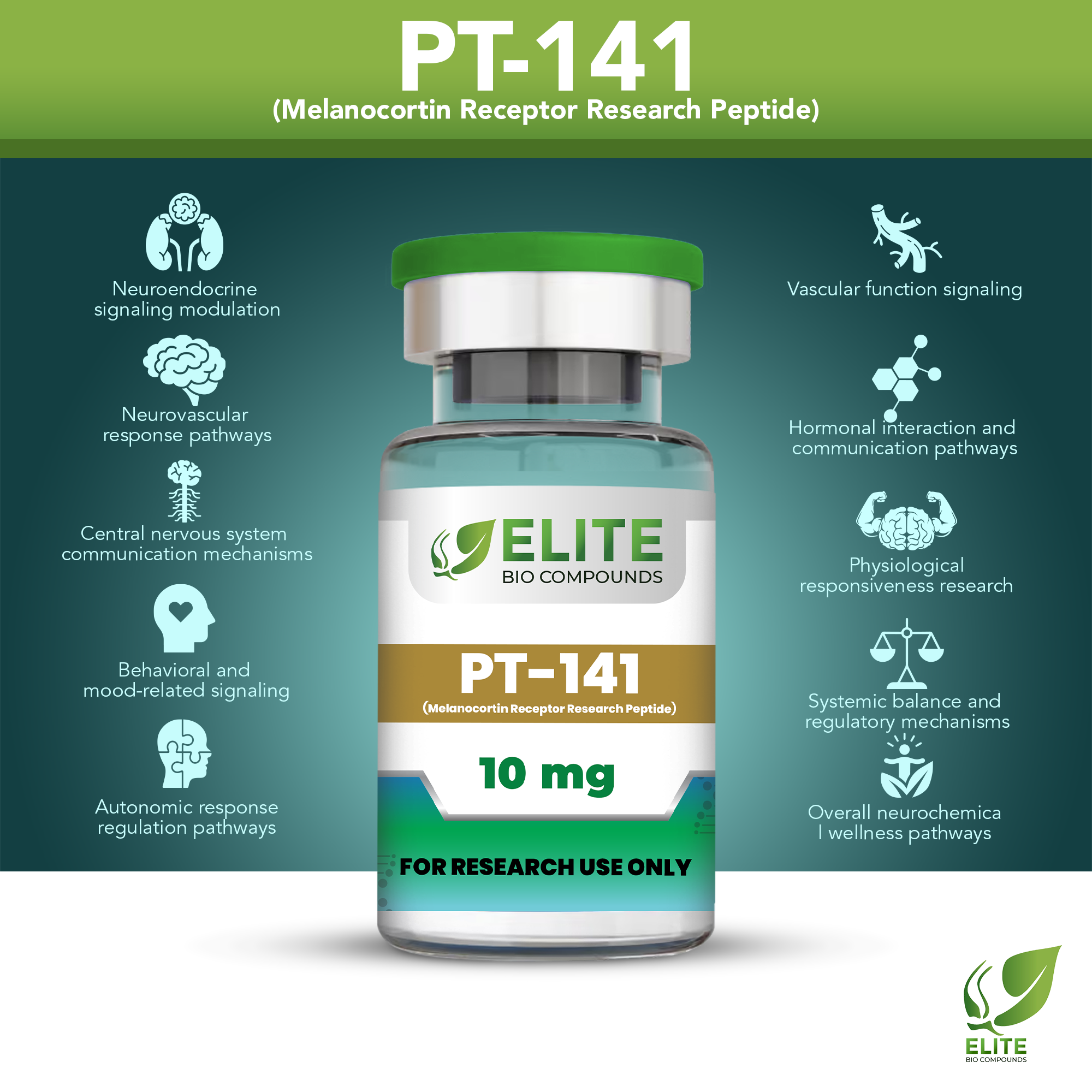 PT-141 (10 mg) | Melanocortin Research Peptide | COA Verified