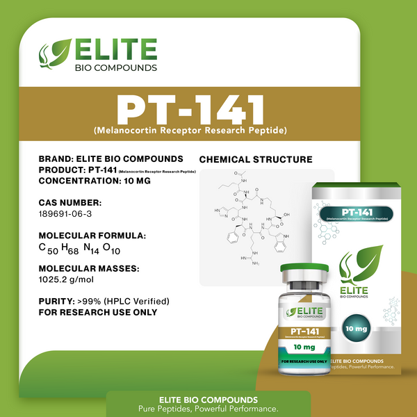 PT-141 (10 mg) | Melanocortin Research Peptide | COA Verified