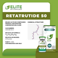 Retatrutide 50mg | High Potency GLP-1 GIP Glucagon Research Peptide | Advanced Metabolic Protocol | COA Verified | ≥99% Purity
