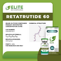 Retatrutide 60mg | Maximum Strength Triple Agonist Research Peptide | Metabolic & Energy Regulation Study | COA Verified | ≥99% Purity