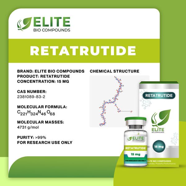 RETATRUTIDE (15 mg) | GLP-1 Triple Agonist | COA Verified