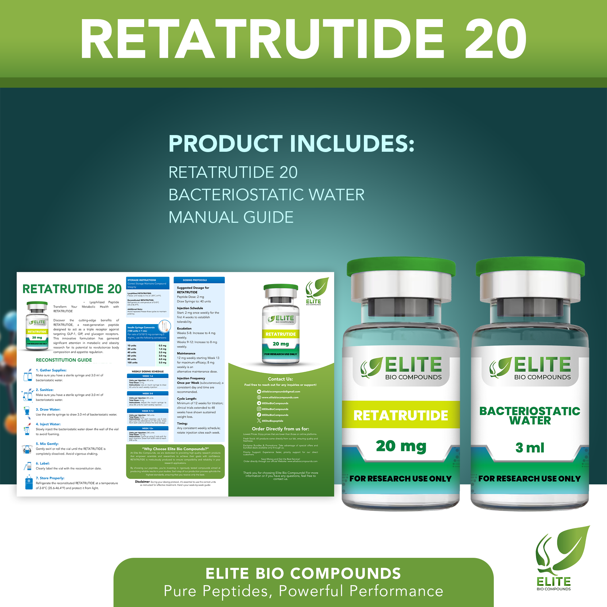 Retatrutide (20 mg) | GLP-1/GIP/Glucagon Triple Agonist | COA Verified | ≥99% Purity