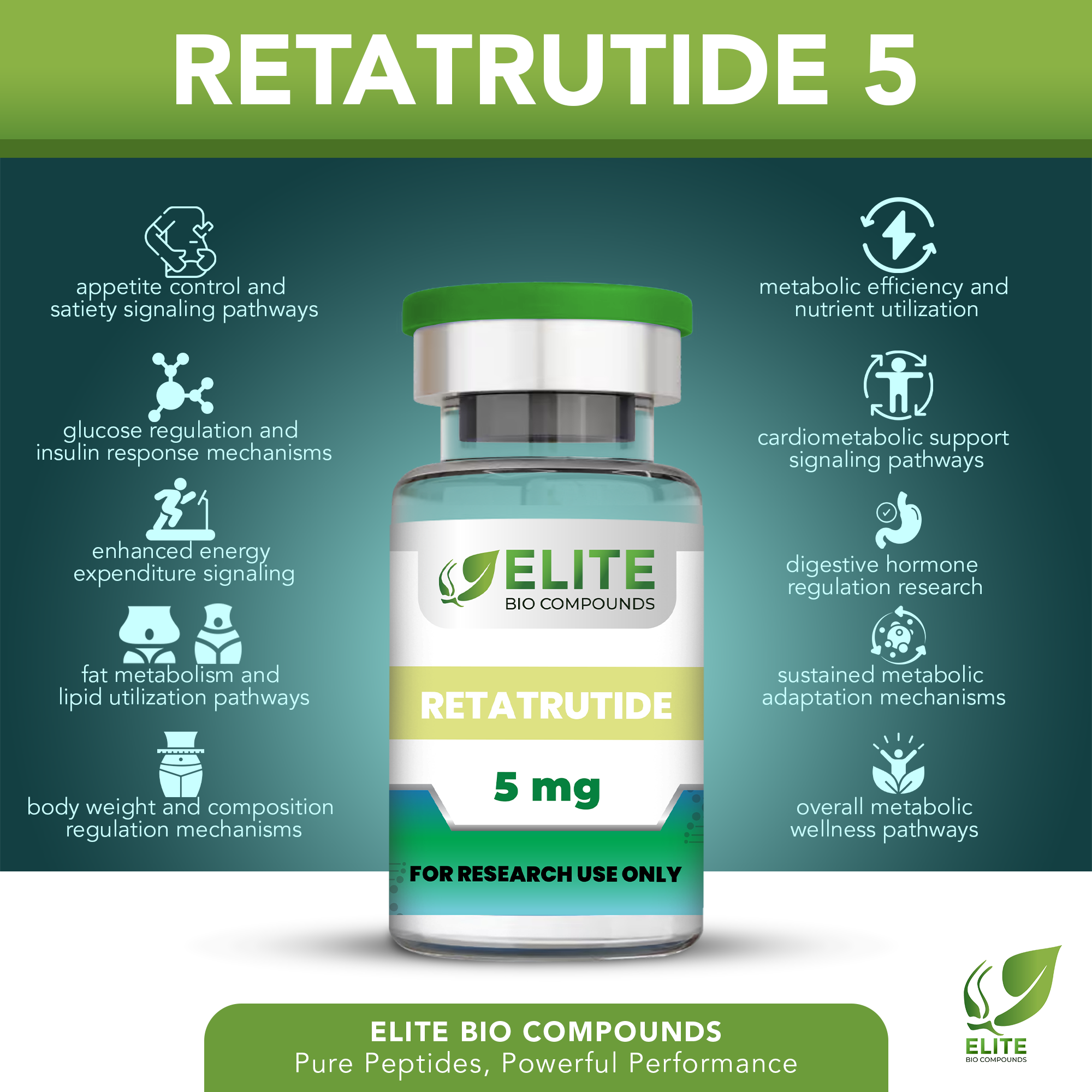 Retatrutide (5 mg) | Triple Agonist Peptide for Metabolic & Weight Support | COA Verified | ≥99% Purity