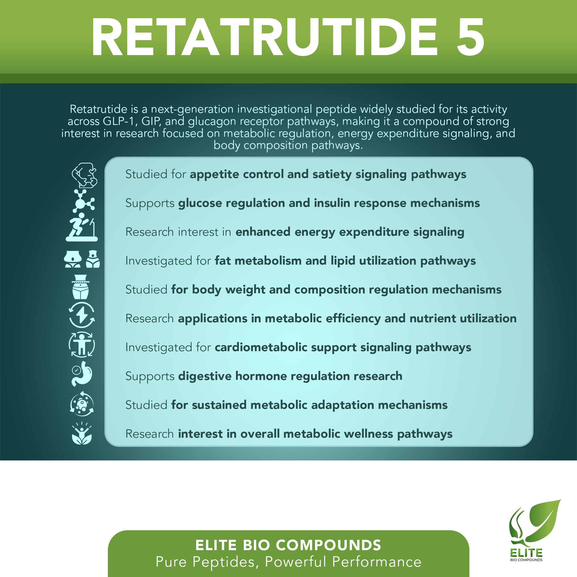Retatrutide (5 mg) | Triple Agonist Peptide for Metabolic & Weight Support | COA Verified | ≥99% Purity