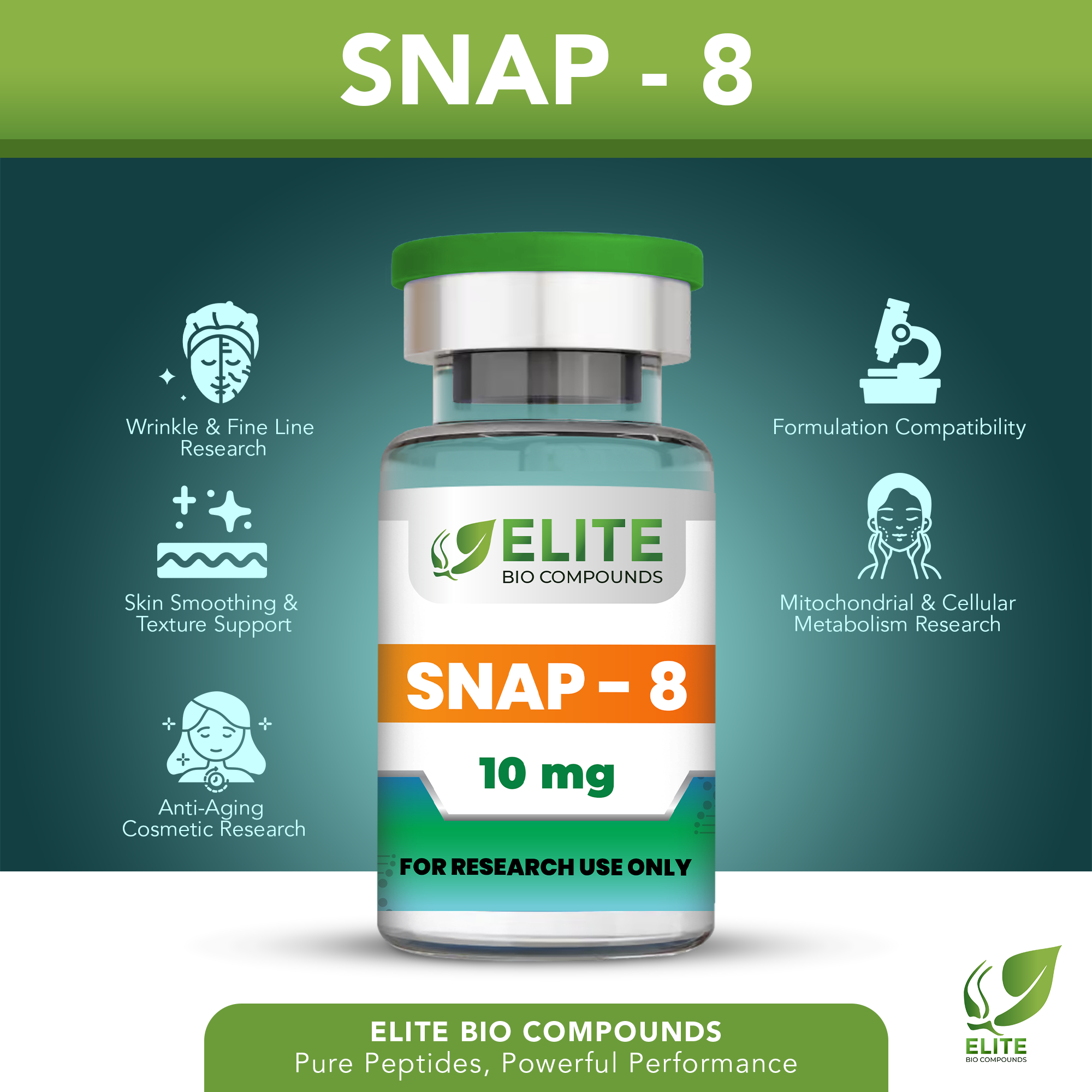 SNAP-8 (10 mg) | Skin Smoothing & Anti-Aging Support | COA Verified