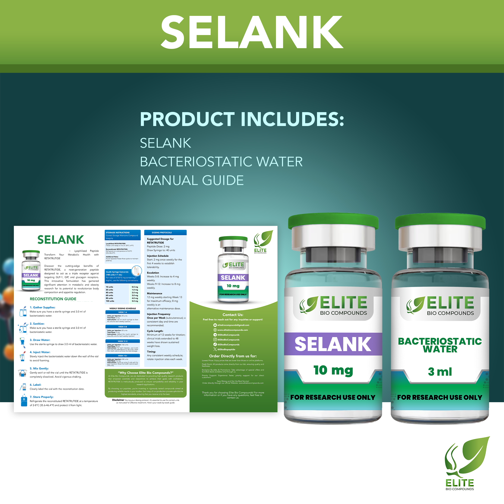 Selank (10 mg) | Cognitive Enhancement, Stress Relief & Neural Support | COA Verified