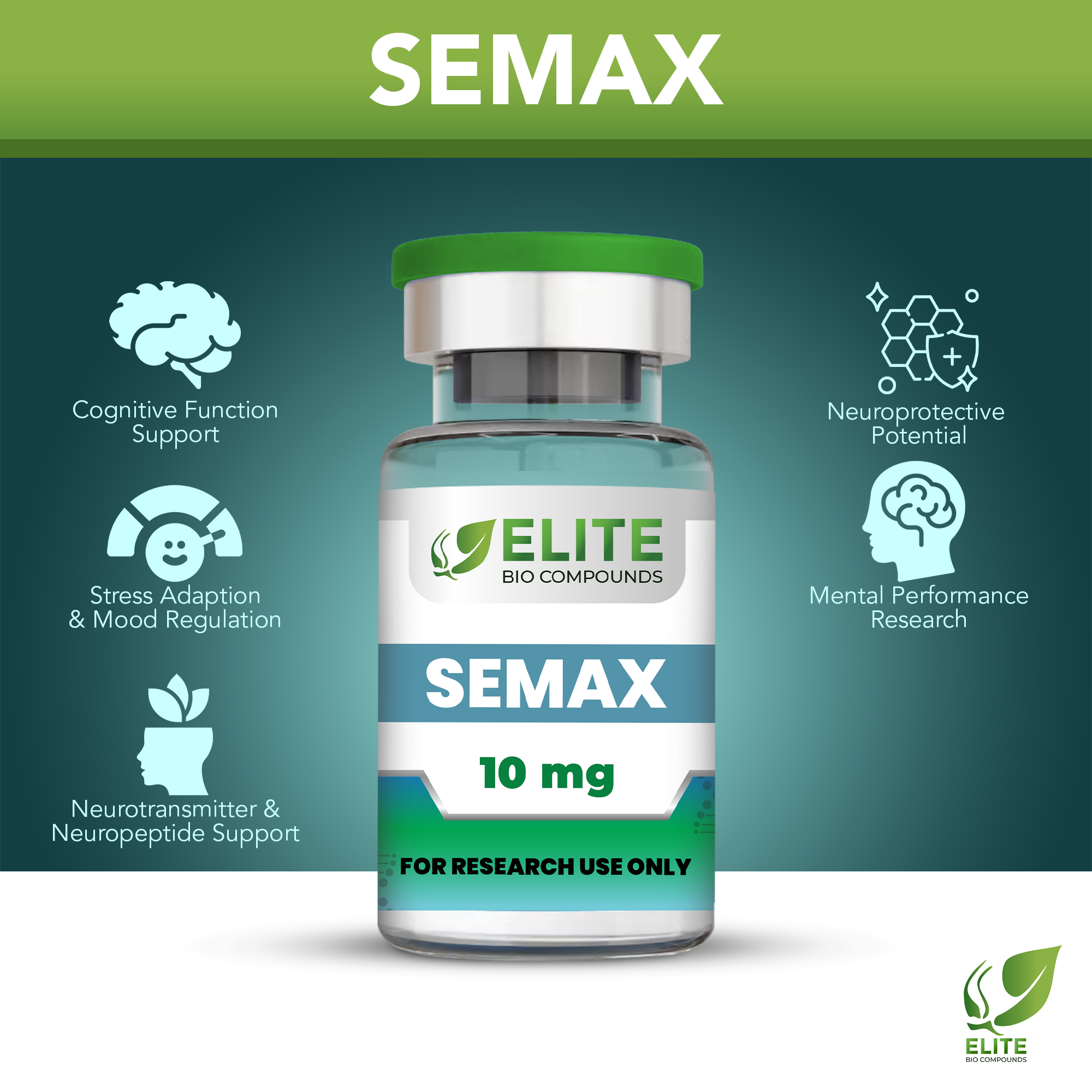 Semax (10 mg) | Cognitive Performance, Focus & Neural Support | COA Verified
