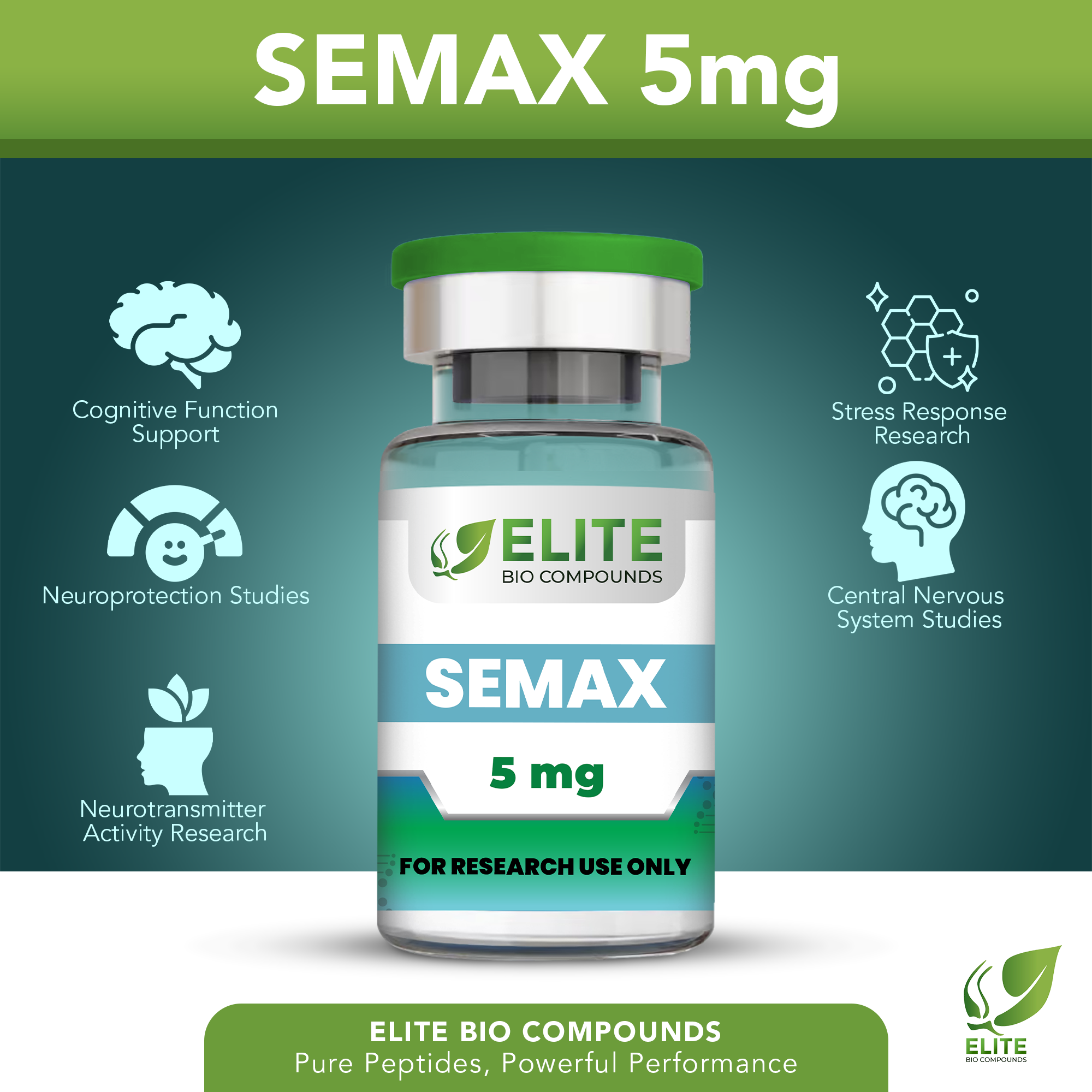 Semax 5mg – Neural Wellness & Mental Performance Formula | COA Verified