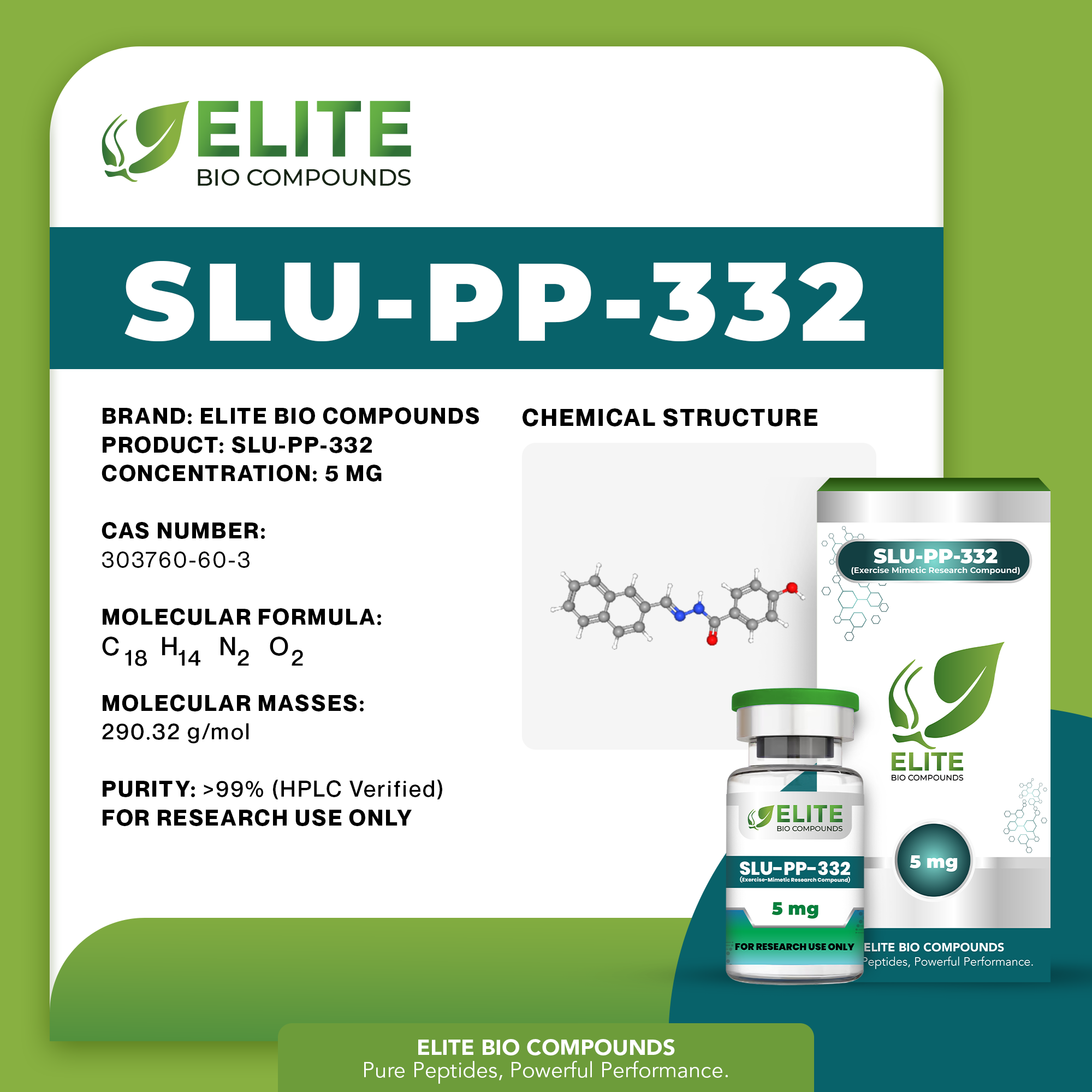 SLU-PP-322 (5 mg) | Metabolic Research Peptide | COA Verified
