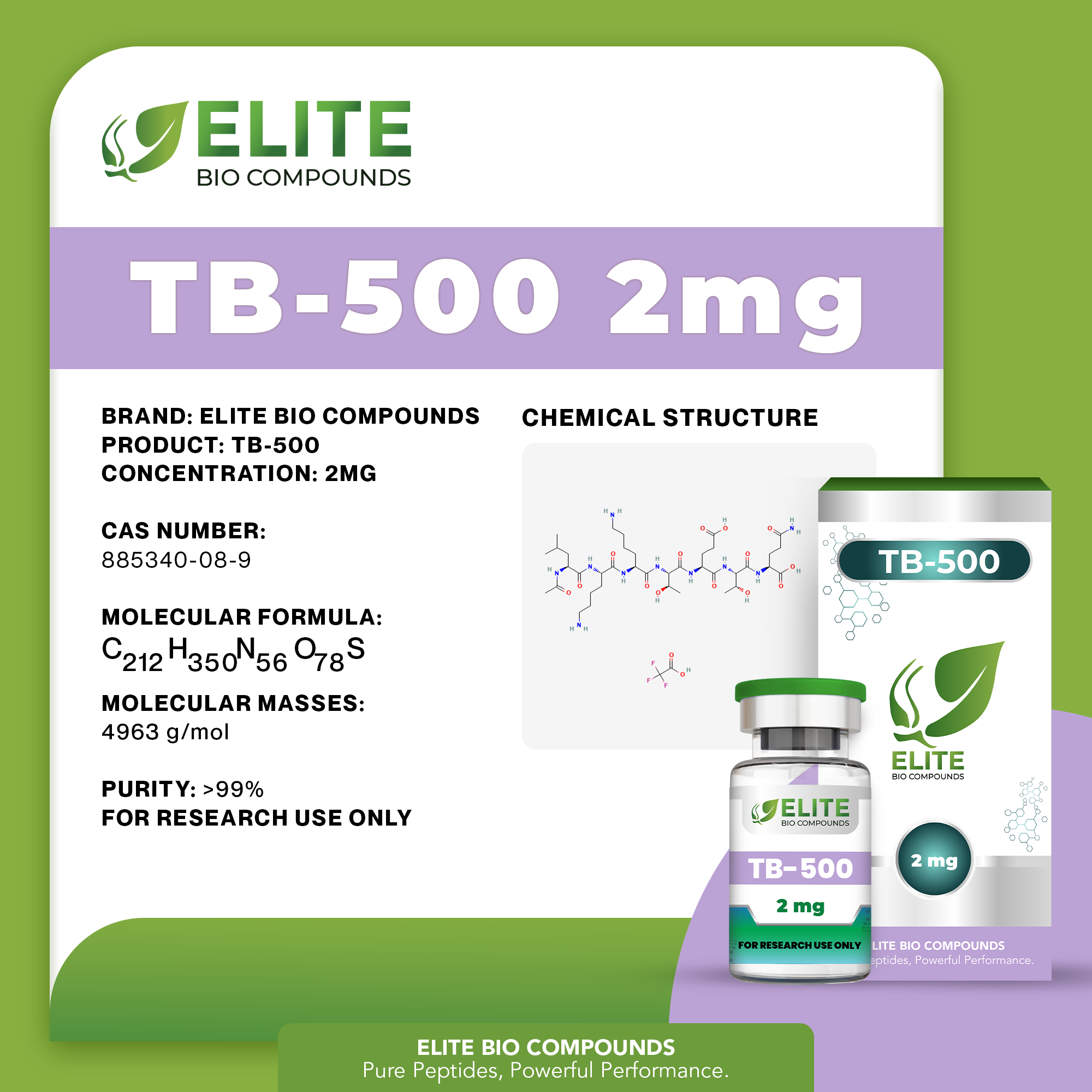 TB-500 (Thymosin Beta-4) 2mg – Joint, Mobility & Recovery Support | COA Verified