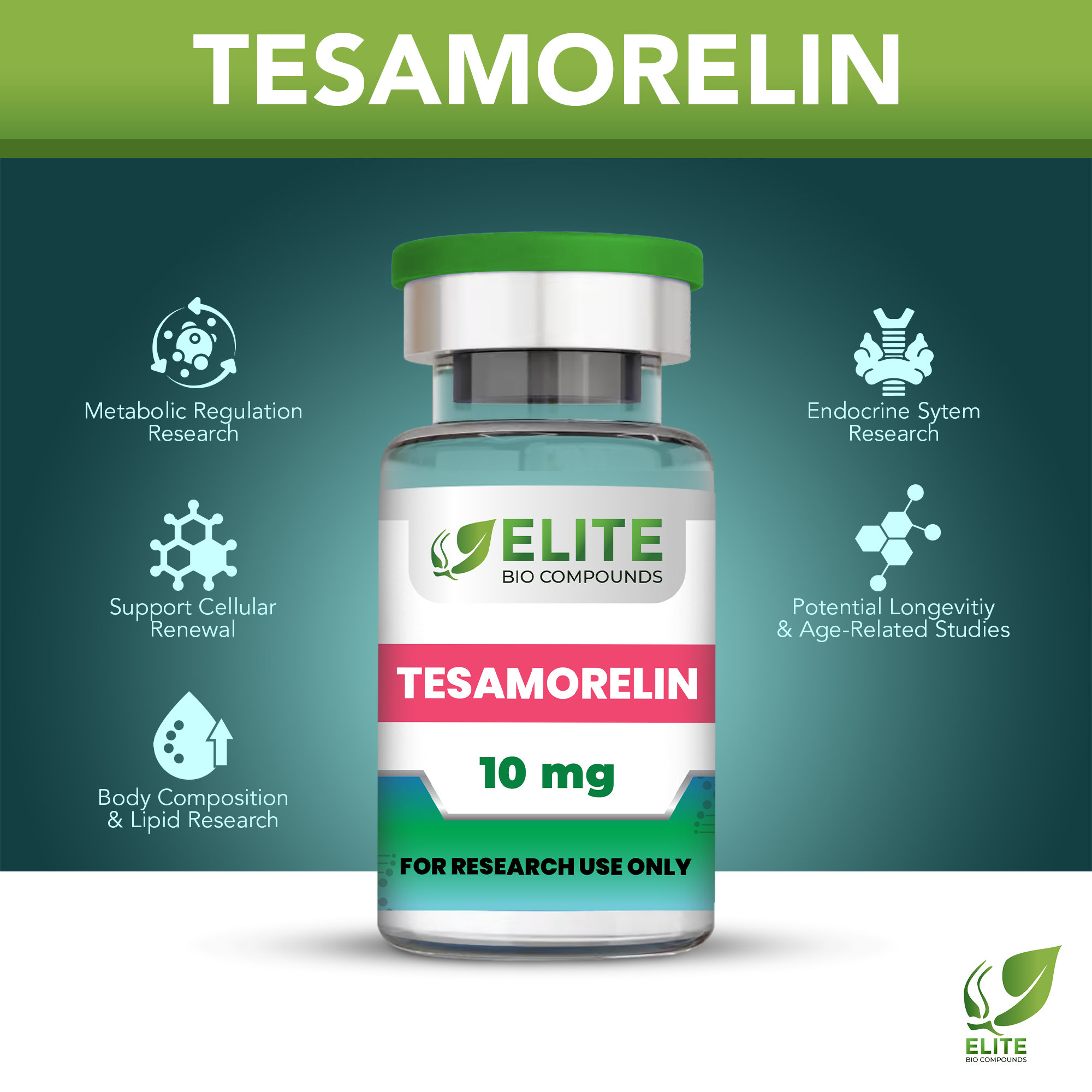 Tesamorelin (10 mg) | Belly Fat Reduction, Lean Muscle & Metabolic Support | COA Verified
