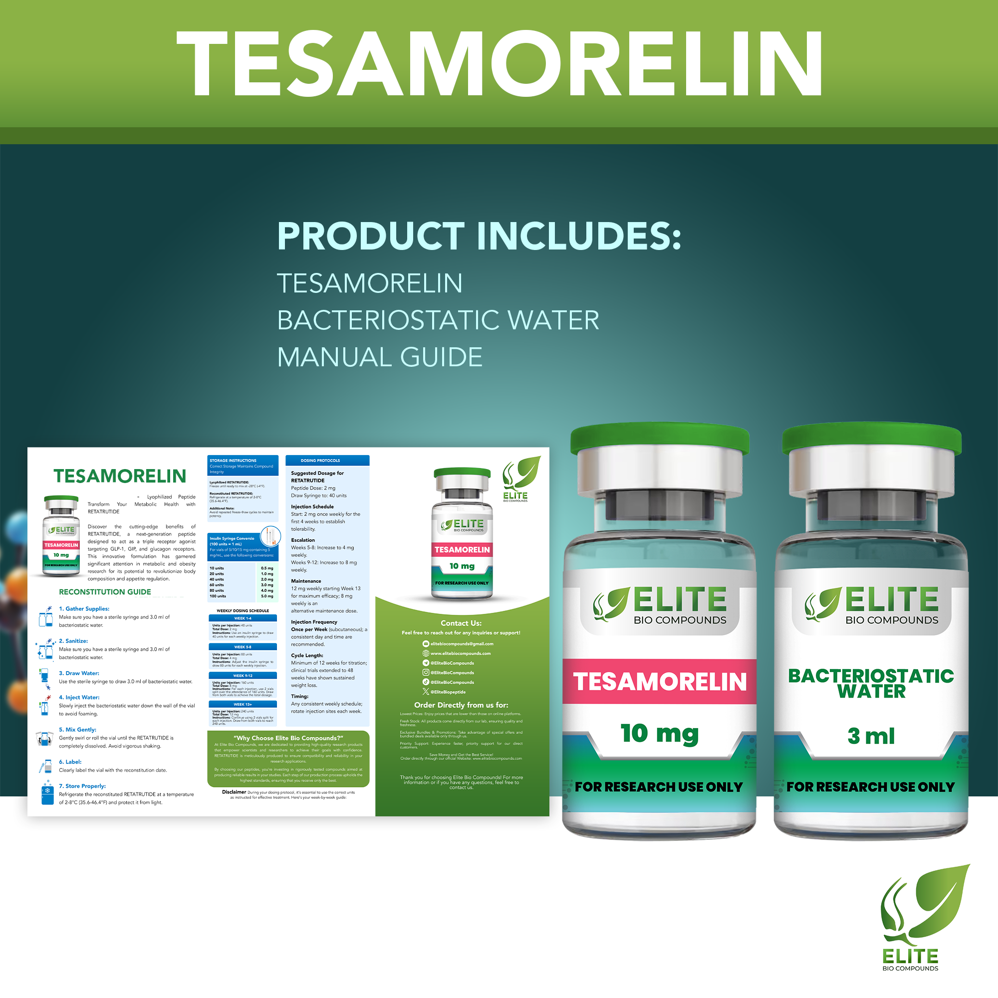 Tesamorelin (10 mg) | Belly Fat Reduction, Lean Muscle & Metabolic Support | COA Verified