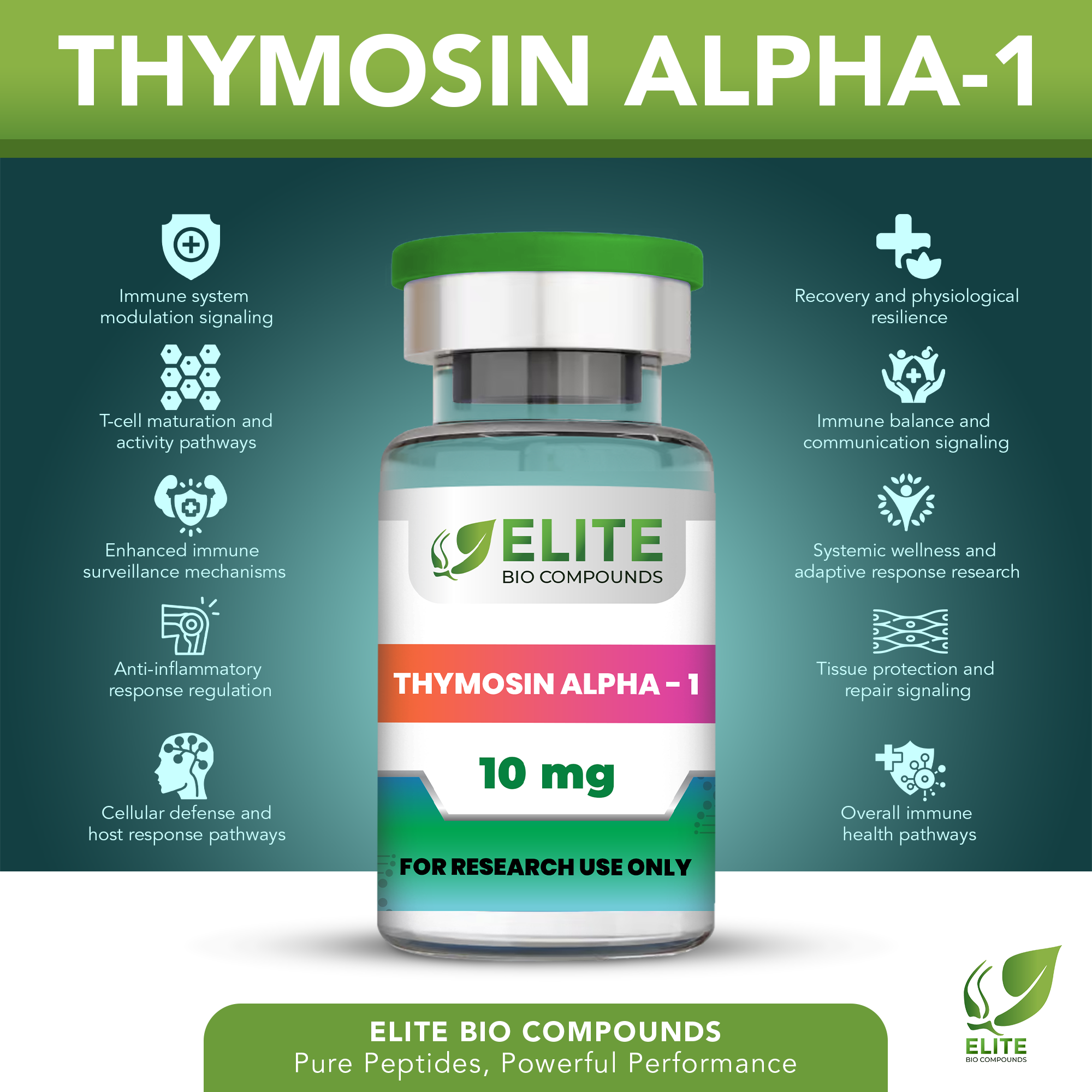 Thymosin Alpha-1 (10 mg) | Advanced Peptide for Immune & Cellular Health | COA Verified