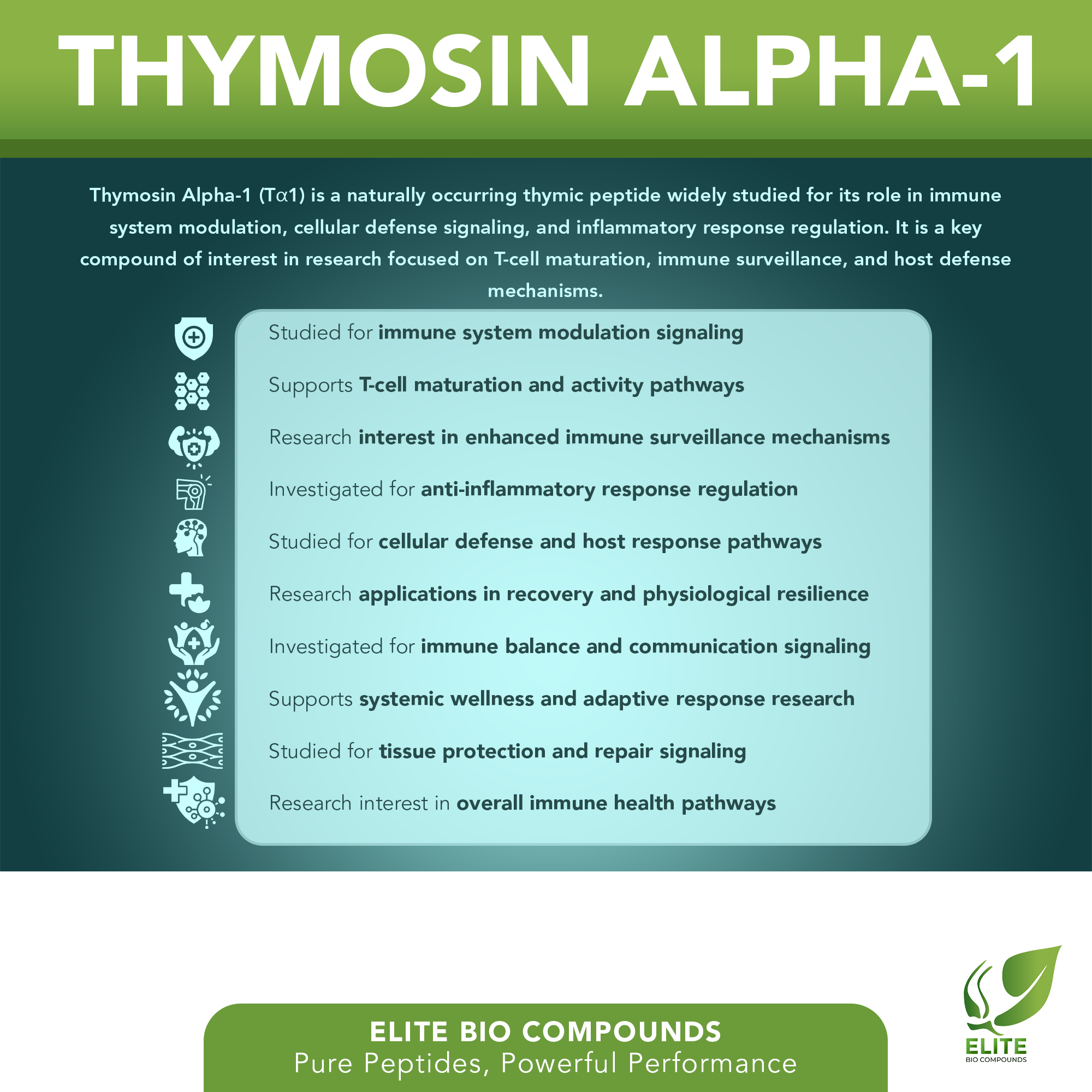 Thymosin Alpha-1 (10 mg) | Advanced Peptide for Immune & Cellular Health | COA Verified