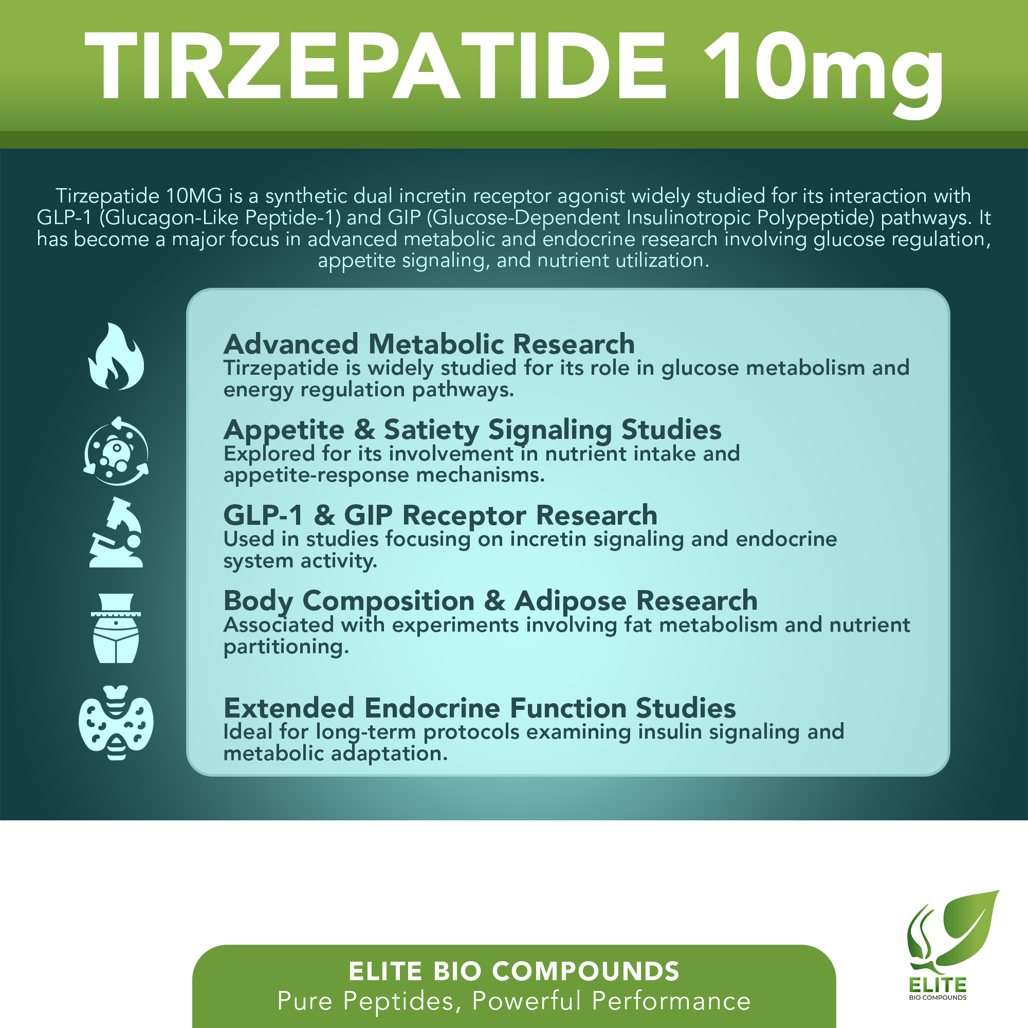Tirzepatide 10mg – Advanced Metabolism & Wellness Support | COA Verified