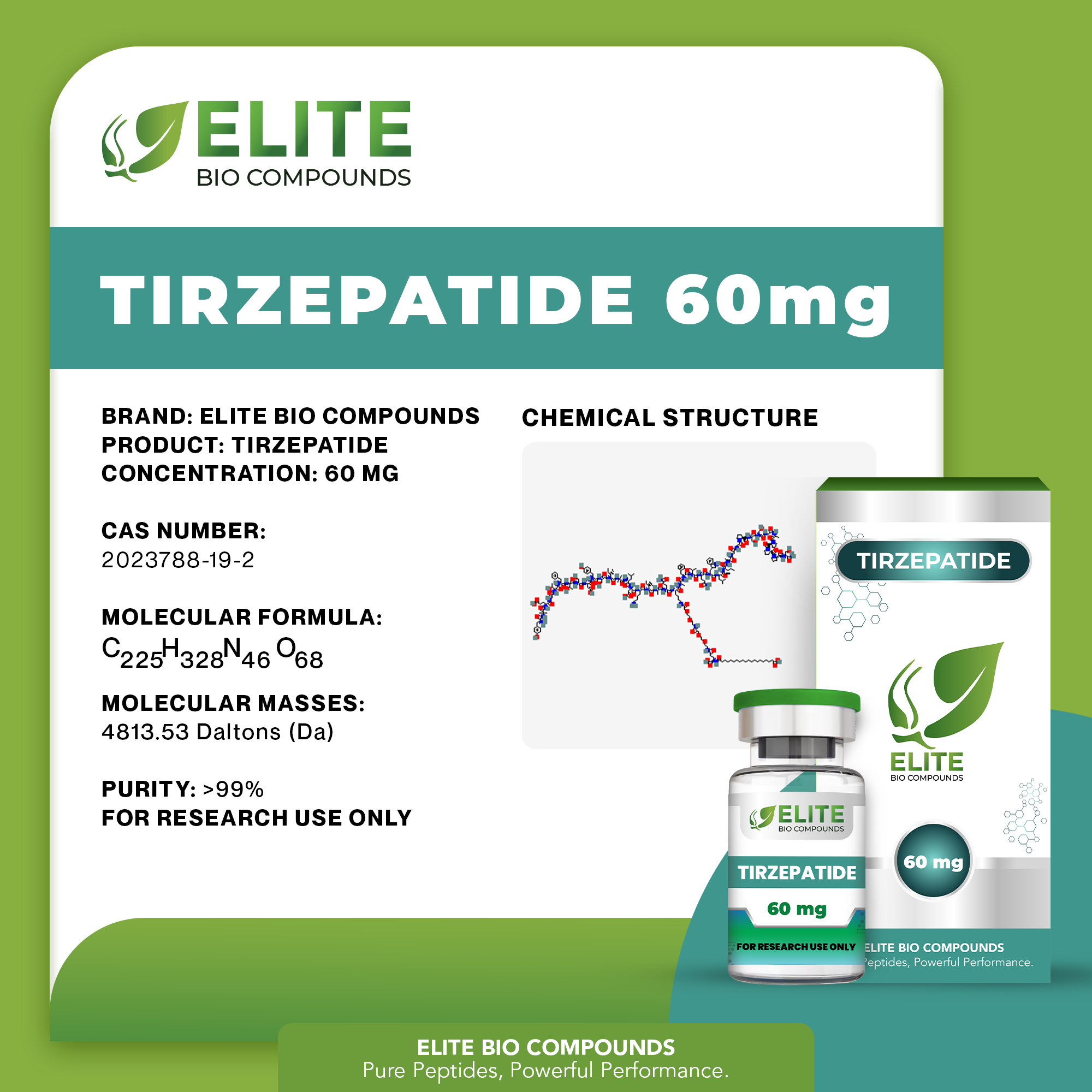 Tirzepatide 60mg – Premium Body Composition Support Formula | COA Verified